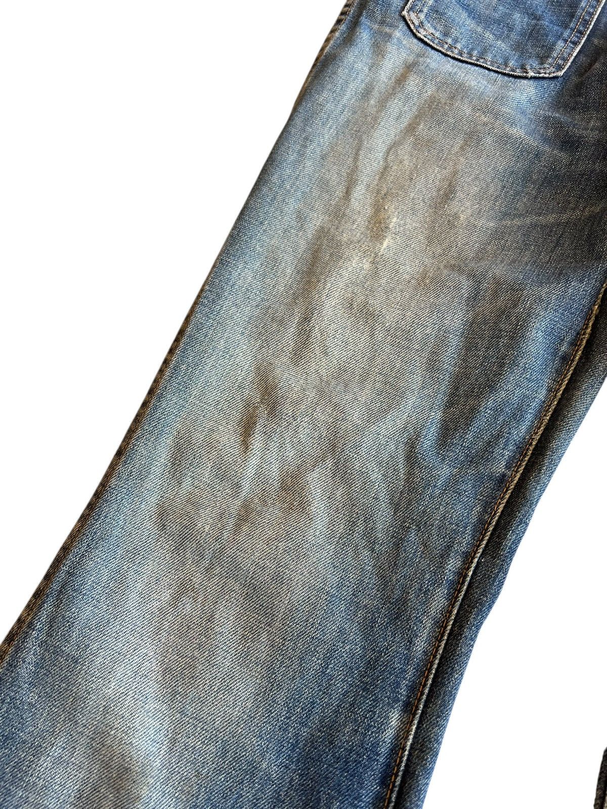 Japanese Brand Vintage BigJohn Super Bootcut Distressed Mudwash Jean Size US 31 - 7 Thumbnail