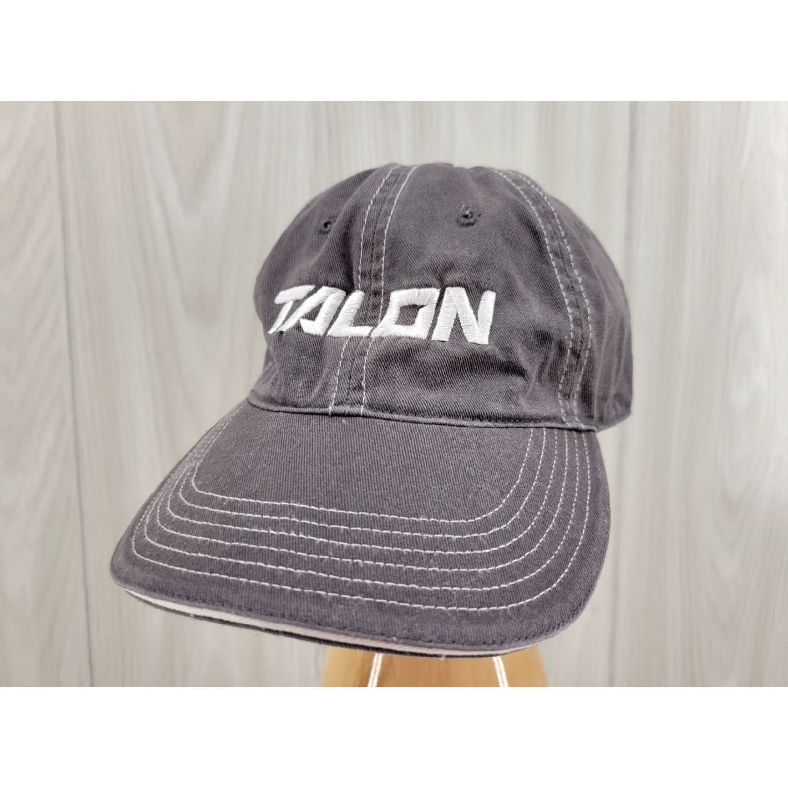 Vintage Talon Gray Hat Minn Kota Strap Back Adjustable Cotton Baseball Cap Men Adjustable Gray Minn Kota Talon Strap Back Size ONE SIZE - 2 Thumbnail