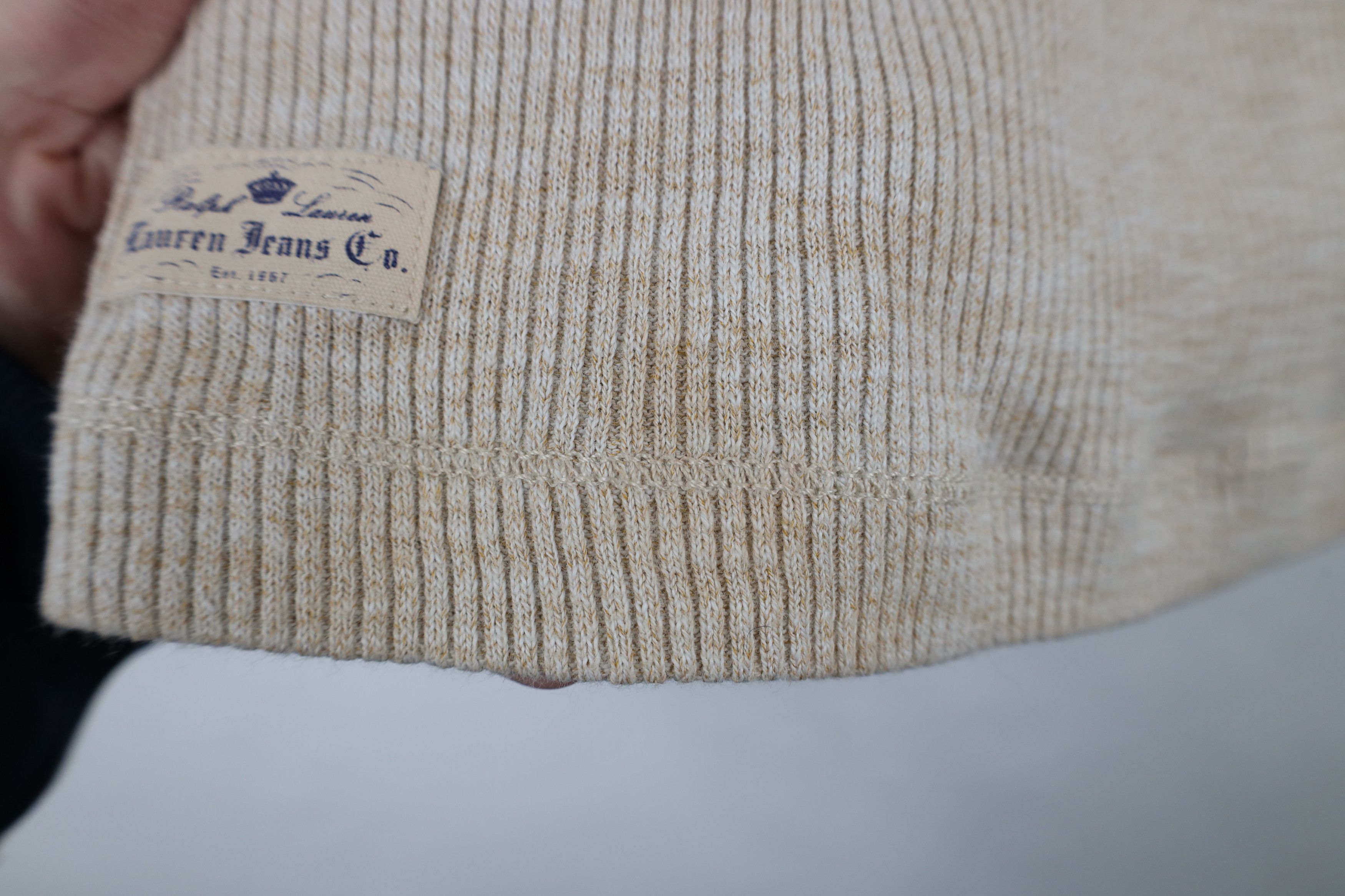 Ralph Lauren × Vintage Vintage 90s Y2K Ralph Lauren Thermal Ribbed Knit T-Shirt Size L / US 10 / IT 46 - 5 Thumbnail