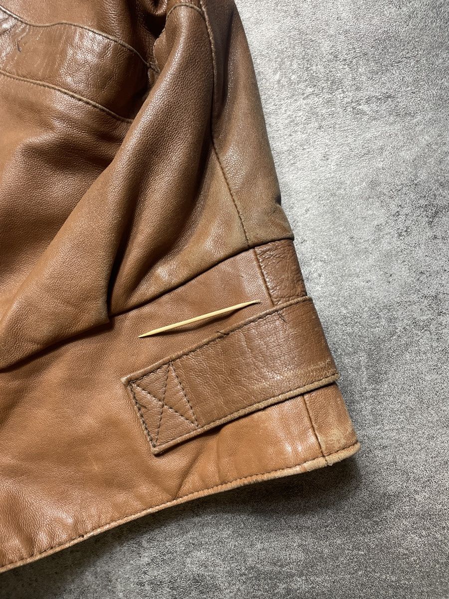 Vintage 🔥Offers🔥Vintage Y2K Real Genuine Leather Jacket Thick Rare Size XXL / US 16-18 / IT 52-54 - 8 Thumbnail