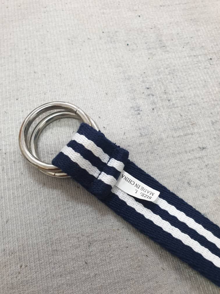 Japanese Brand Punk rock style stripe blue white belt Size ONE SIZE - 8 Thumbnail
