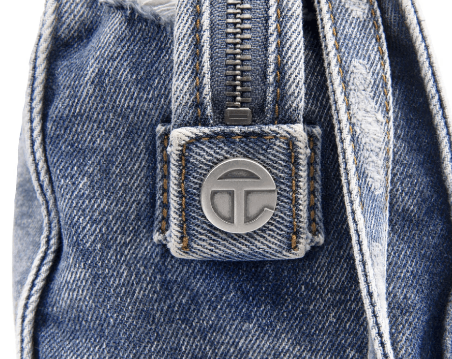 Telfar Small Denim Shopper distressed - Blue Size ONE SIZE - 4 Thumbnail