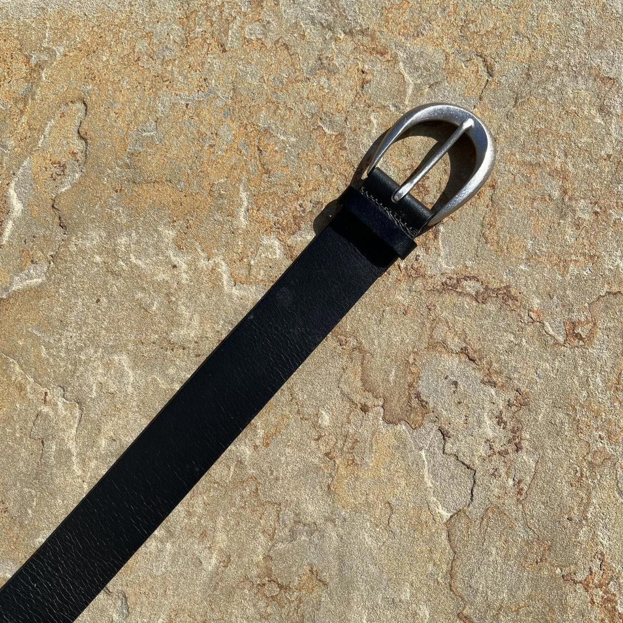 Levi's Black Leather Rounded Buckle Belt Size ONE SIZE - 2 Thumbnail