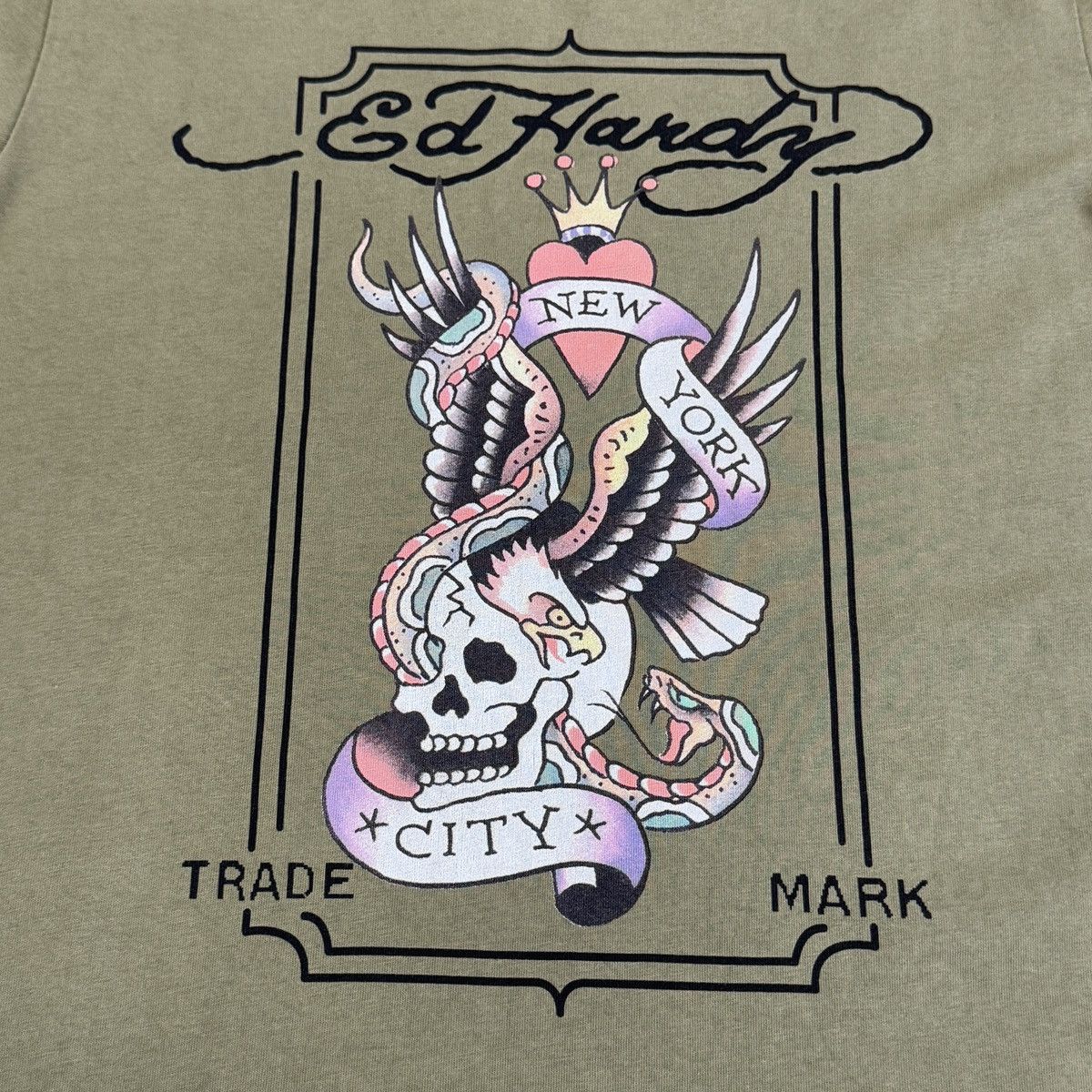 Ed Hardy Ed Hardy New York City Tattoo Skull T-Shirt Size M Size US M / EU 48-50 / 2 - 6 Thumbnail