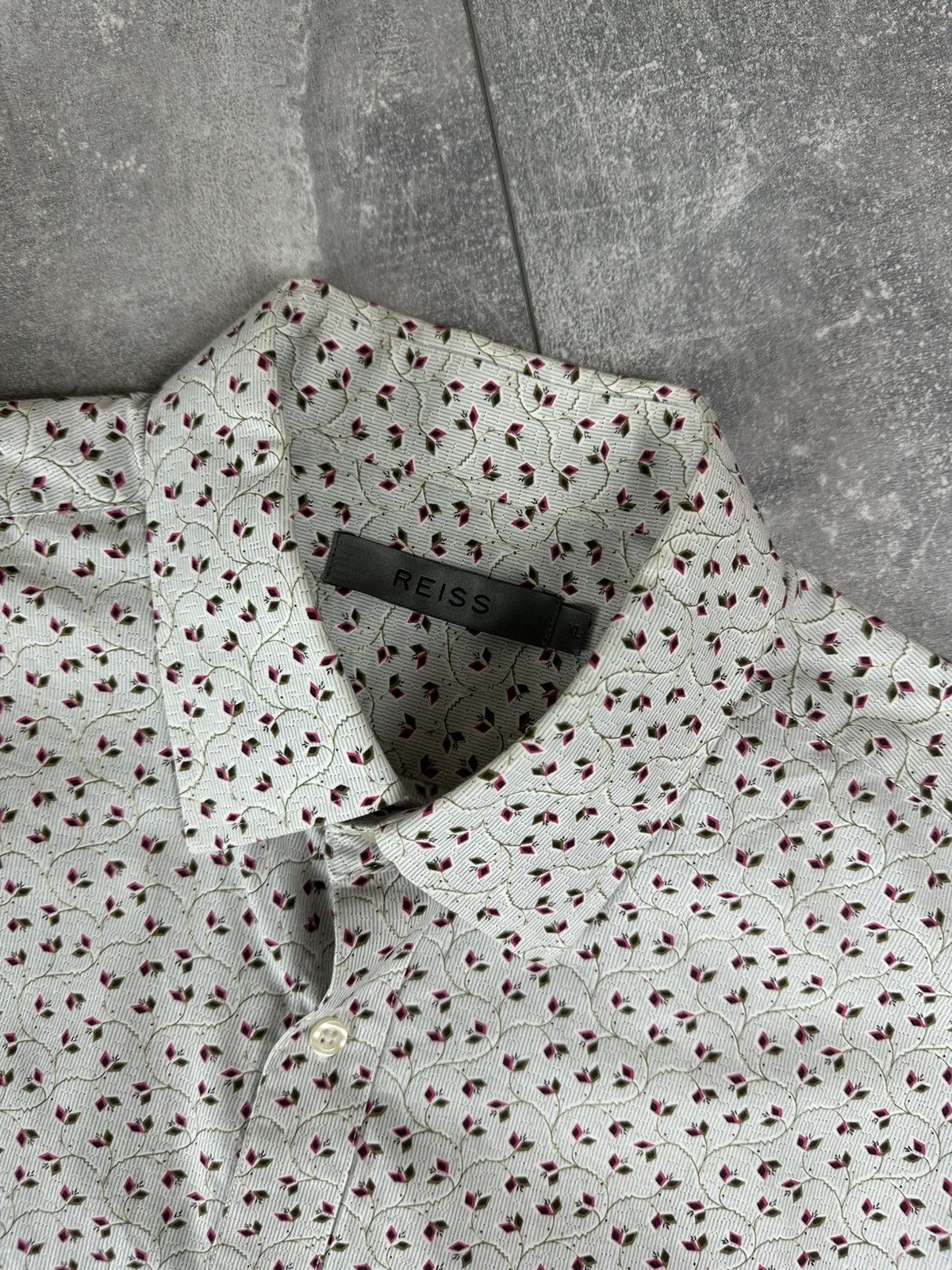 Reiss Reiss Mens Luxury Flower Print Shirt Button Up Size US XL / EU 56 / 4 - 2 Thumbnail