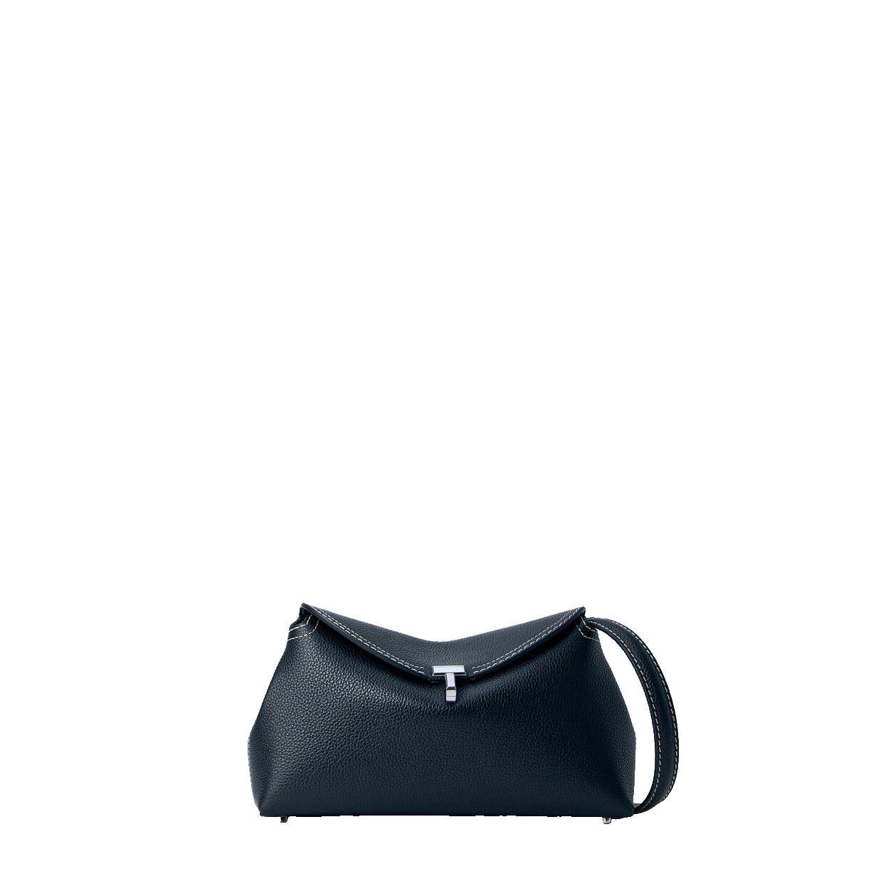 Toteme TOTEME T-Lock Black/Silver Leather Clutch New Size ONE SIZE - 1 Thumbnail