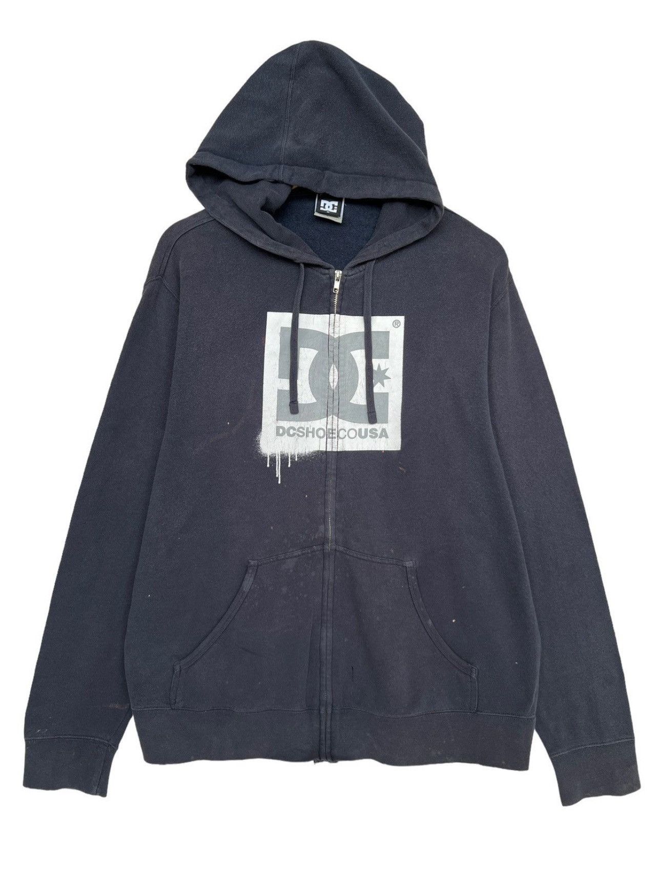 Vintage Vtg Dc DCSHOECOUSA Big Logo Sun Faded Boxy Baggy Hoodie Size US L / EU 52-54 / 3 - 1 Thumbnail