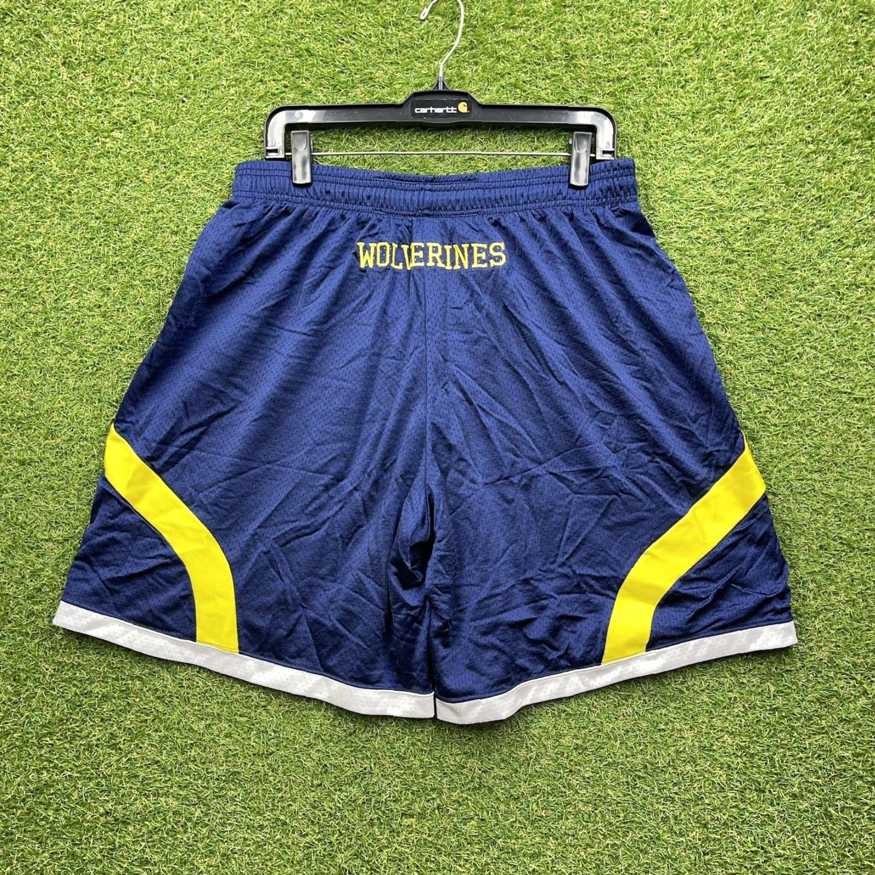 Adidas VINTAGE adidas Michigan Wolverines Shorts Mens XL Blue Jersey Logo Embroidered Team Issued Basketball Y2K Size US 36 / EU 52 - 2 Thumbnail