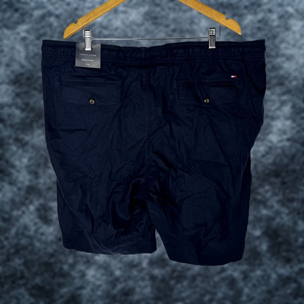 Tommy Hilfiger Tommy Hilfiger Mens Navy Blue Linen Blend Drawstring Shorts 46W MW39880 NEW Size US 30 / EU 46 - 1 Thumbnail