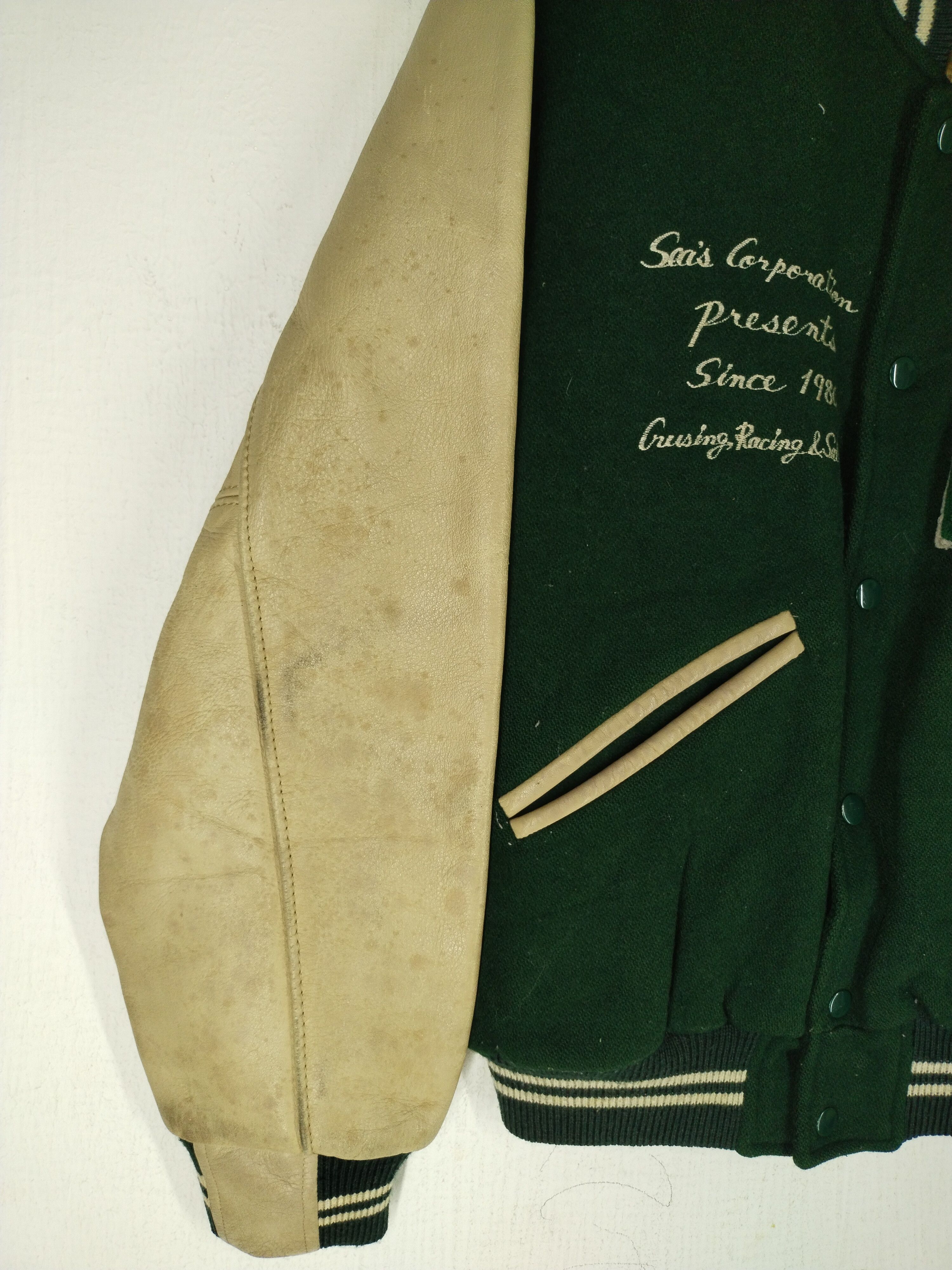 Vintage 80's Sea's Racing Varsity Leather/Wool Jacket Size US M / EU 48-50 / 2 - 3 Thumbnail
