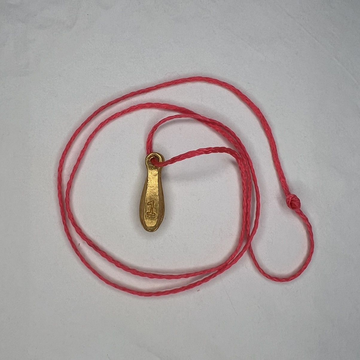 Vintage Pink and Gold Pendant Necklace Size ONE SIZE - 2 Thumbnail