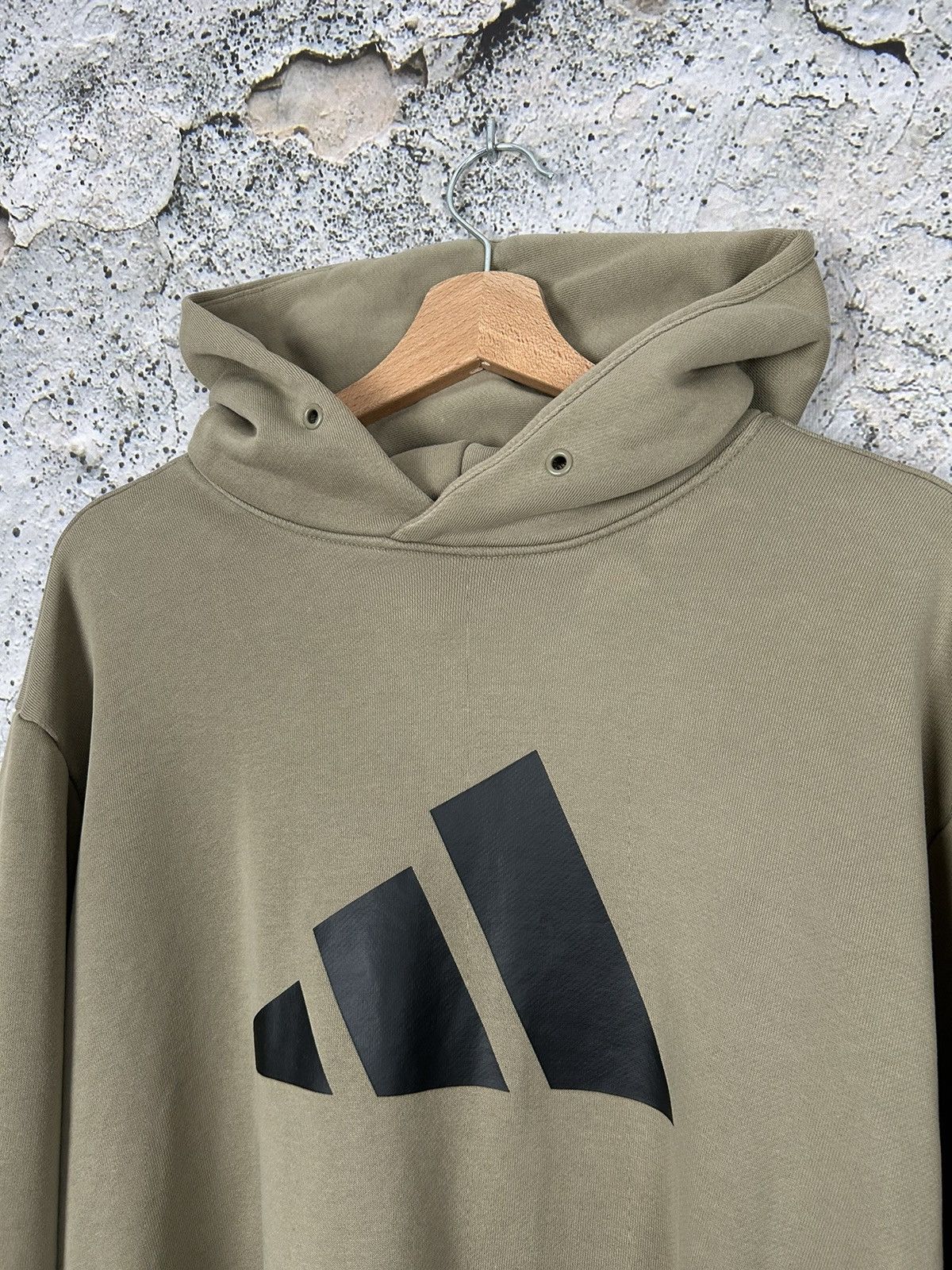 Adidas Adidas Center Logo Beige Hoodie Streetwear Sportswear Size US M / EU 48-50 / 2 - 3 Thumbnail