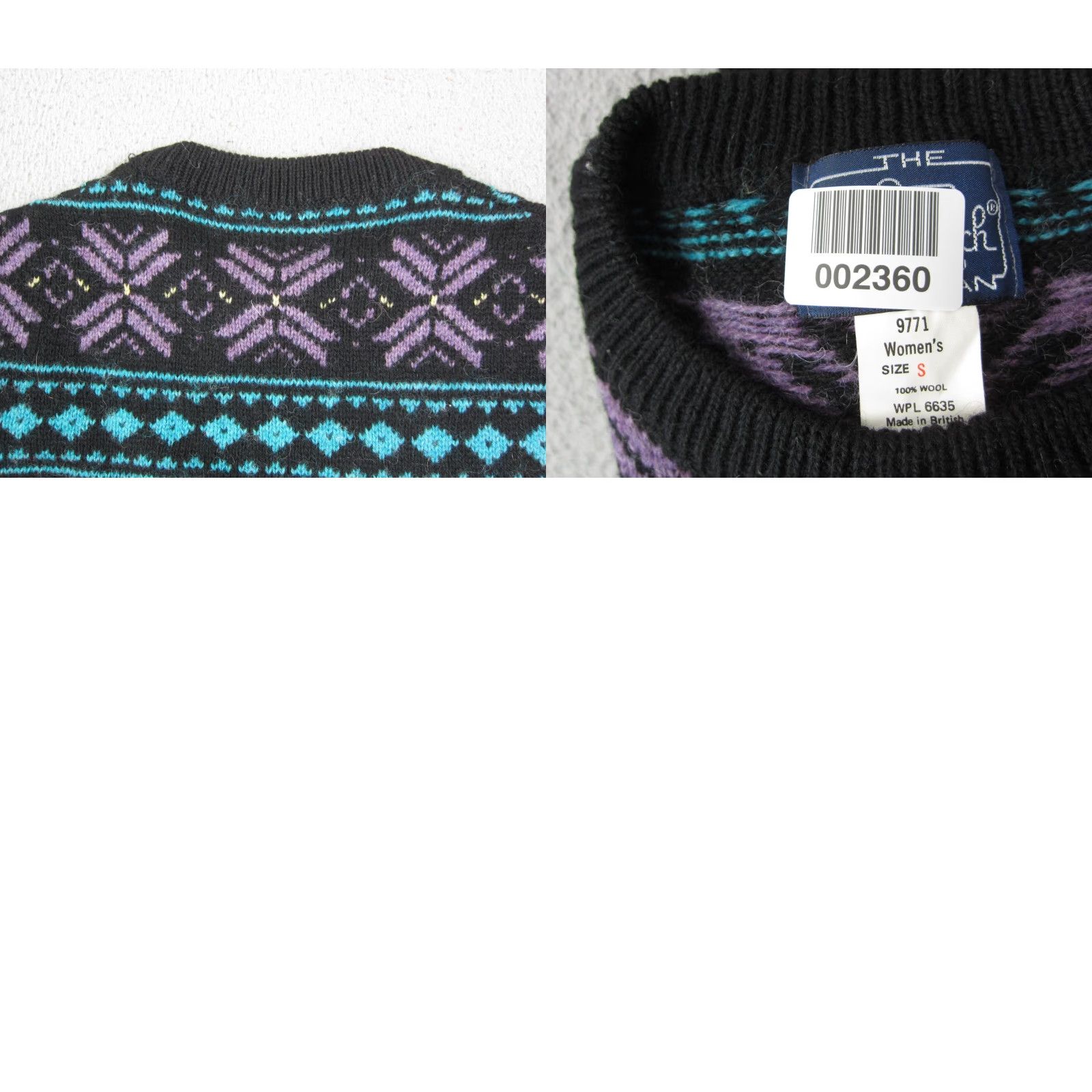 Vintage VINTAGE Woolrich Sweater Womens Small Black Pink Blue 100% Wool Fair Isles 80s Size S / US 4 / IT 40 - 9 Thumbnail