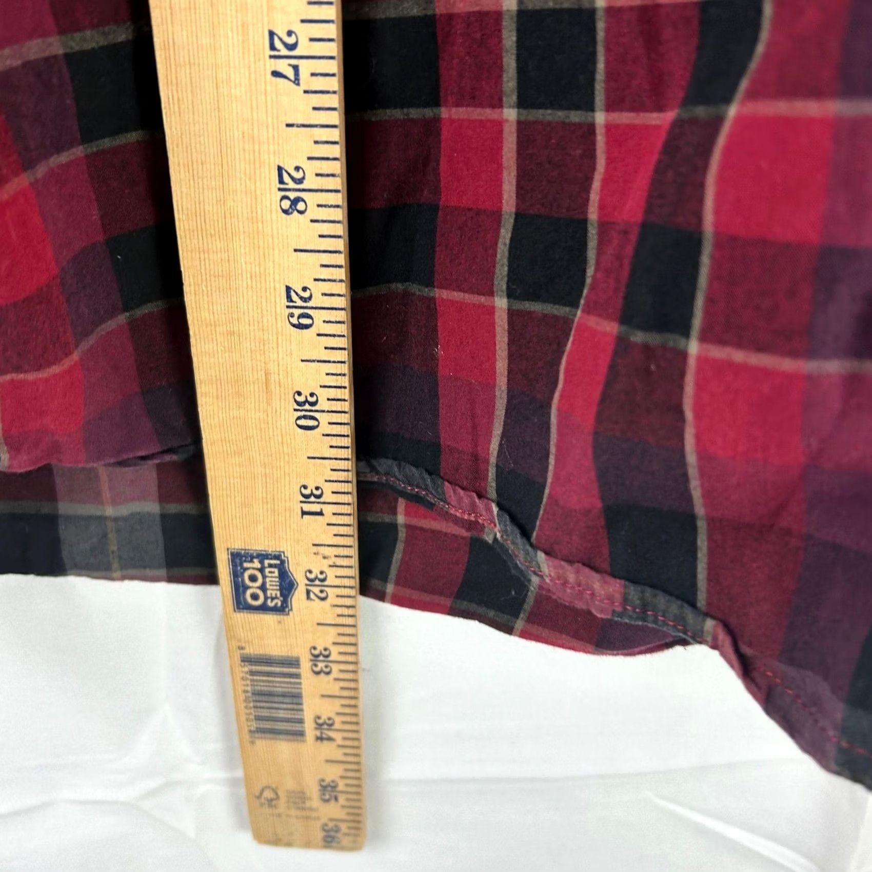 Roper Roper Plaid Button-Down Shirt Mens XL Red Black Long Sleeve Western Cowboy Size US XL / EU 56 / 4 - 4 Thumbnail