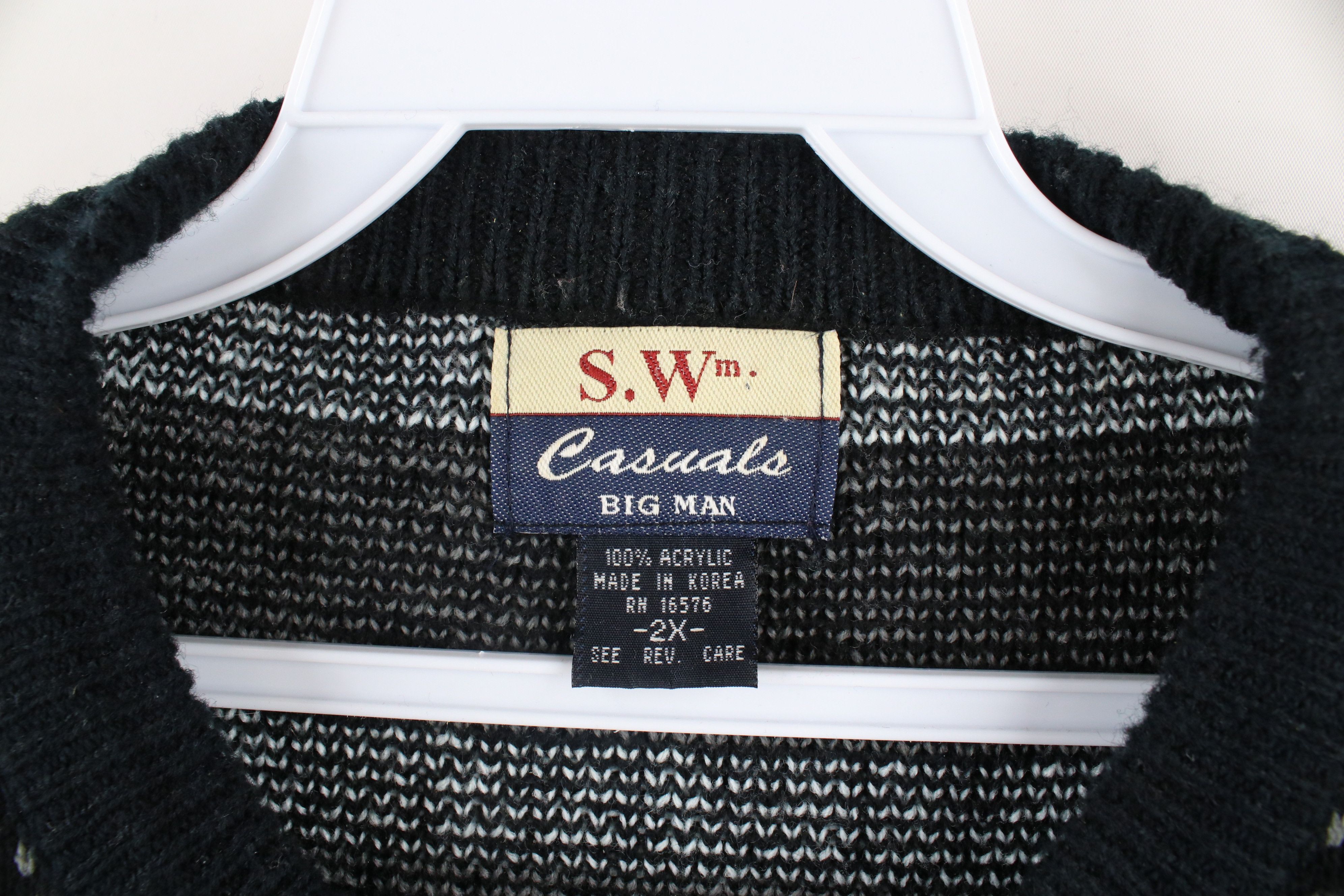 Vintage Vintage 90s Coogi Style Geometric Knit Cosby Dad Sweater Size US XXL / EU 58 / 5 - 4 Thumbnail