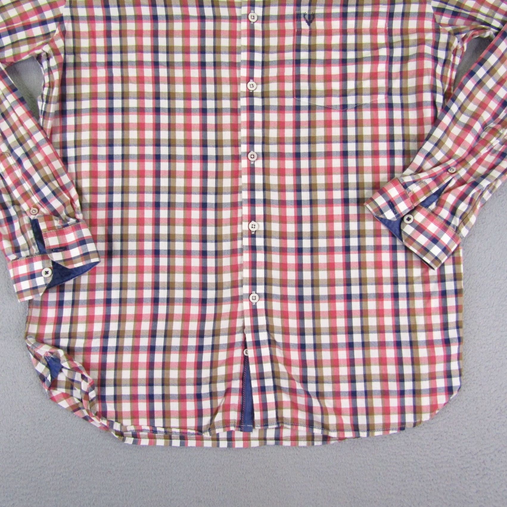 Pinko ALLEN SOLLY Plaid Shirt Button-Up Long Sleeve Casual Large 40 Pink Mens Size US L / EU 52-54 / 3 - 4 Thumbnail