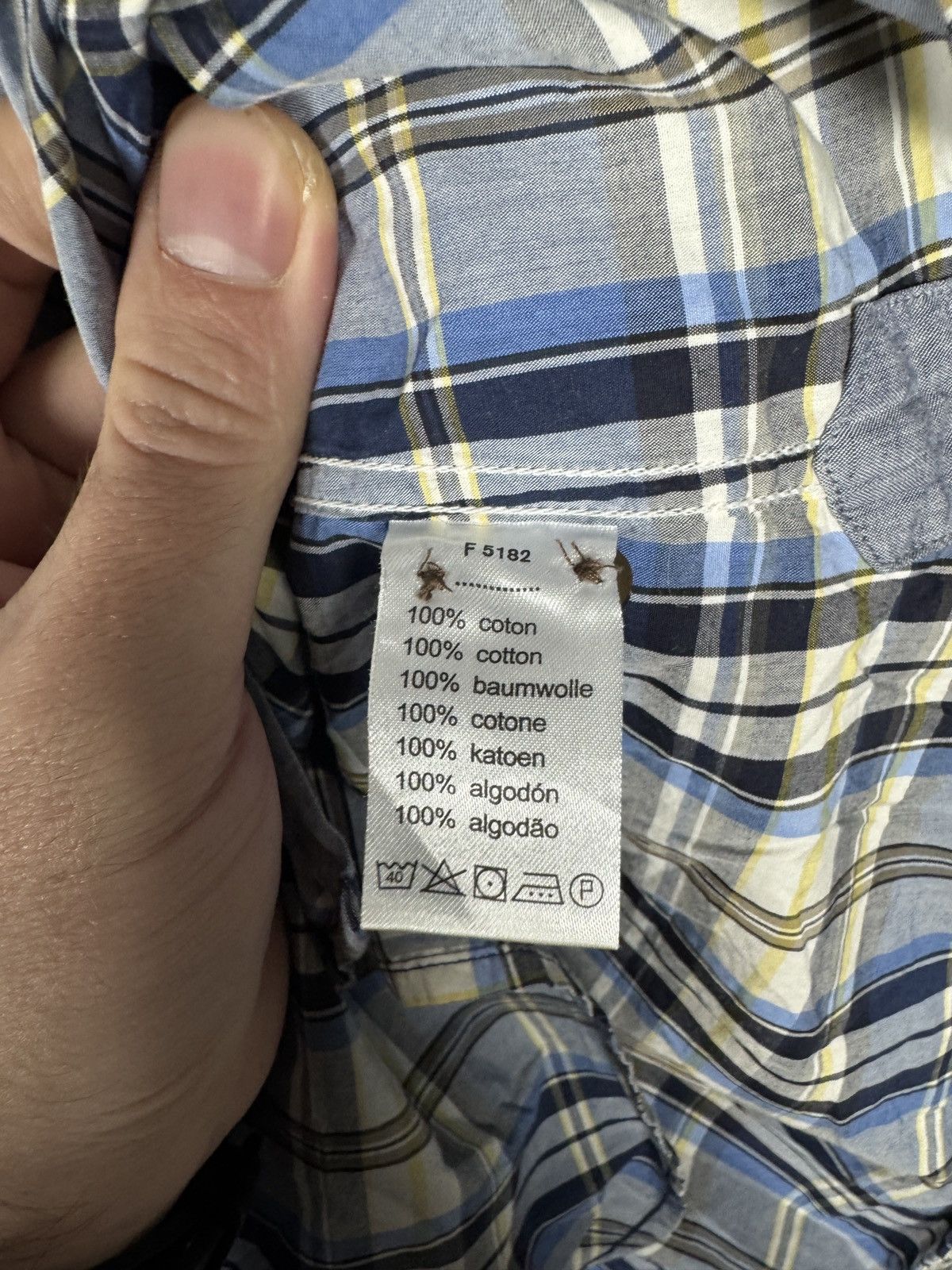 Lacoste Men’s Lacoste Long Sleeve Plaid Shirt Button Up Size 41 Size US M / EU 48-50 / 2 - 8 Thumbnail