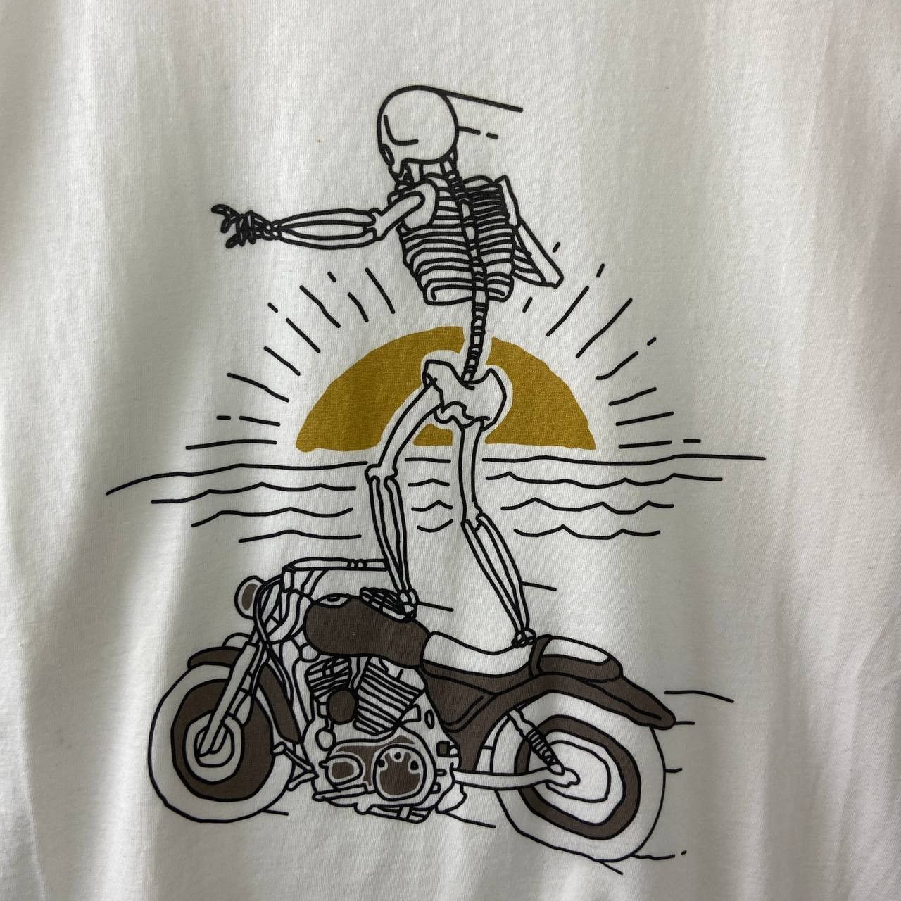 Band Tees Skeleton Motorcycle T-Shirt Oversized Biker Art Streetwear Size US L / EU 52-54 / 3 - 3 Thumbnail