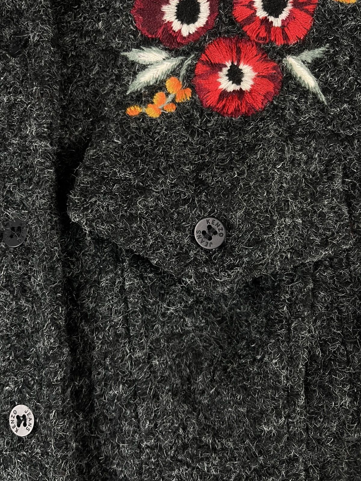 Kenzo Kenzo Jeans Embroidered Wool Blazer Dress Set Early 00s Gray Size L / US 10 / IT 46 - 6 Thumbnail