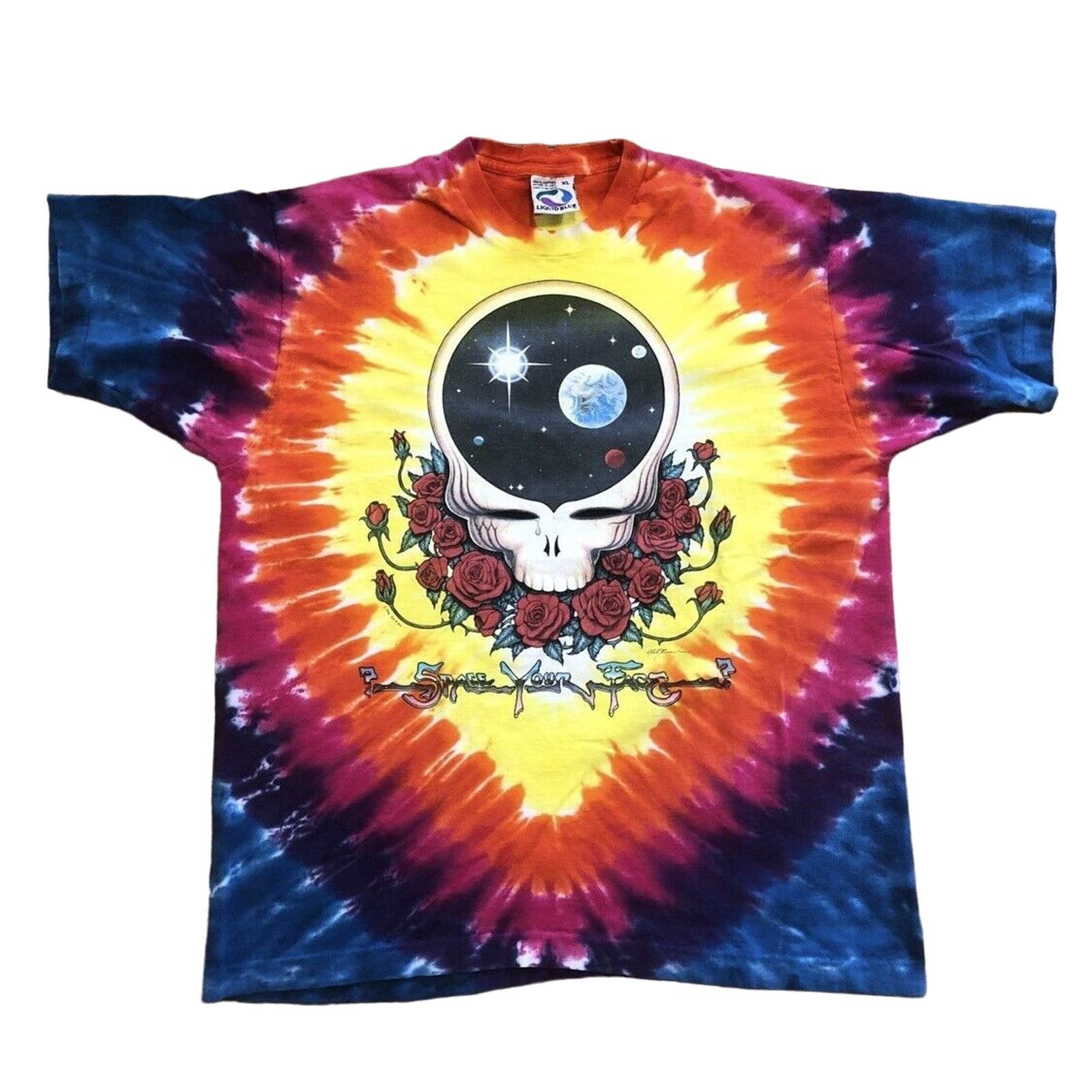 image of Vintage 1992 Grateful Dead Space Your Face Tie-Dye, Women's (Size XL)