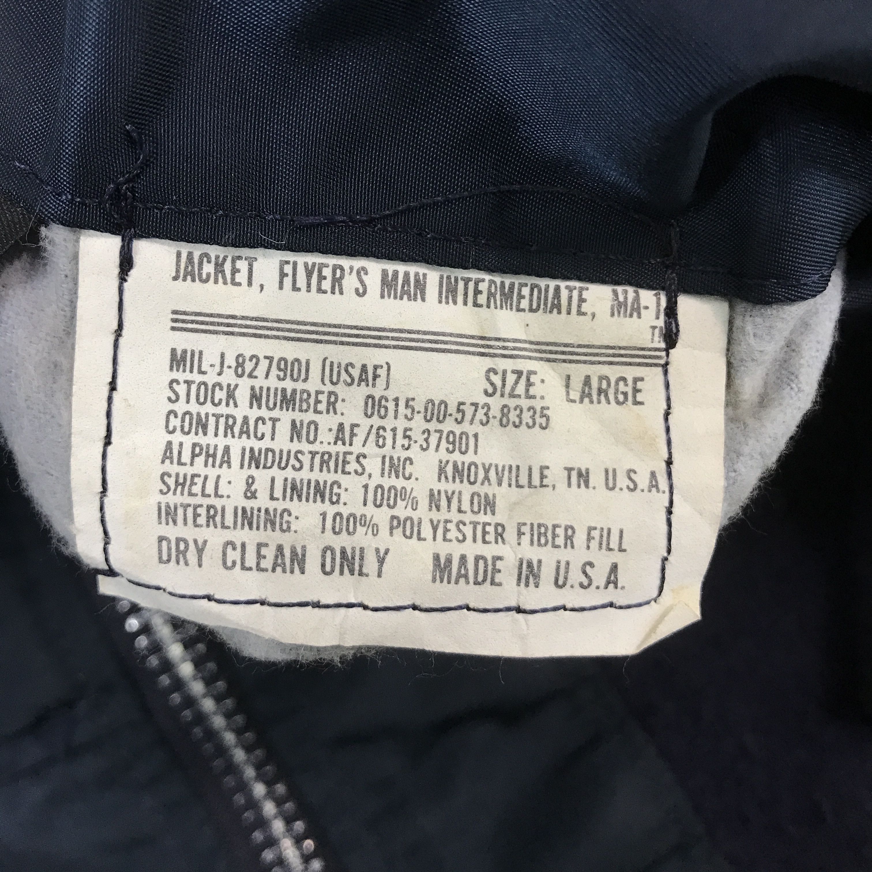 Alpha Industries VTG ALPHA INDUSTRIES NAVY BOMBER JACKET Size US XL / EU 56 / 4 - 13 Thumbnail