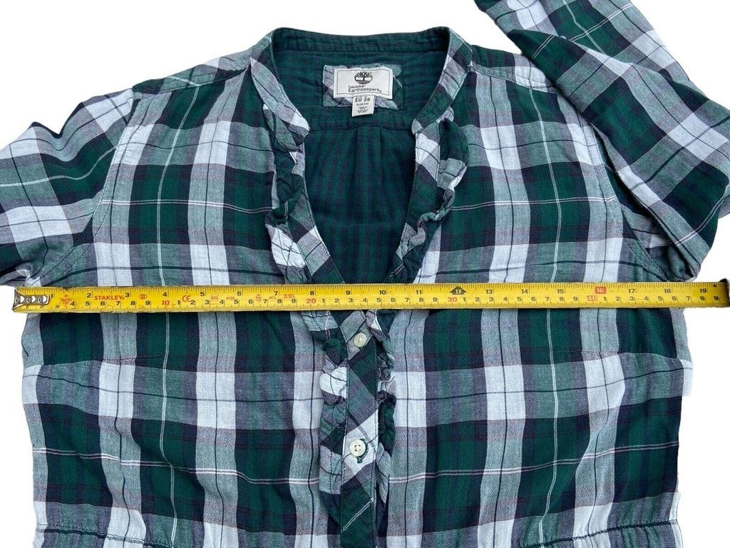 Timberland Shirt Long Sleeved Checked Button Up Size Euro 38 USA 6 Size M / US 6-8 / IT 42-44 - 5 Thumbnail
