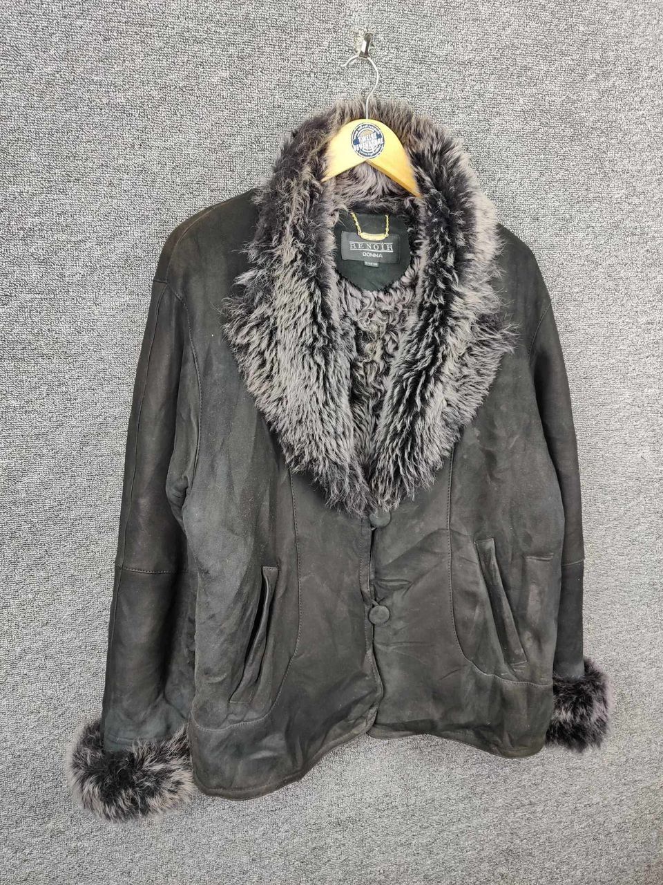 Japanese Brand Rare 🔥 Renoir Donna Faux Fur Suede Leather Jacket Size US L / EU 52-54 / 3 - 5 Thumbnail
