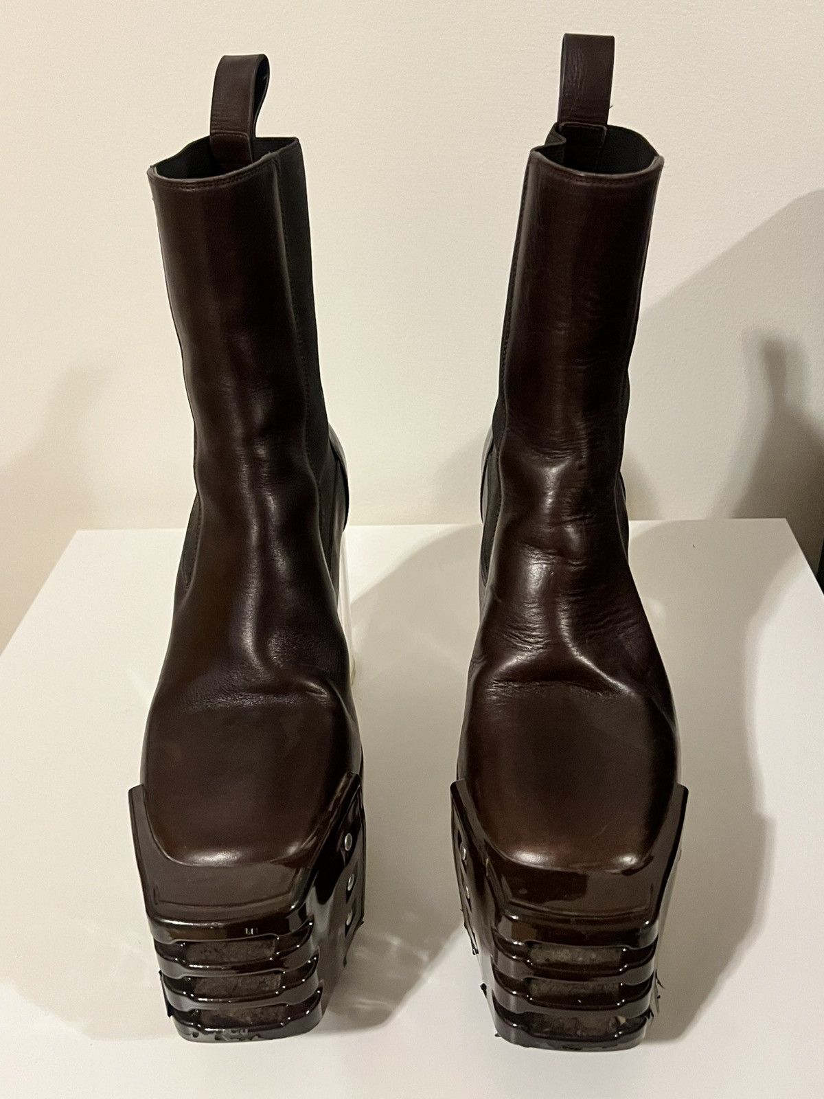 Rick Owens Rick Owens Luxor Oxblood Kiss Heels sz 43’5 Size US 10.5 / EU 43-44 - 6 Thumbnail