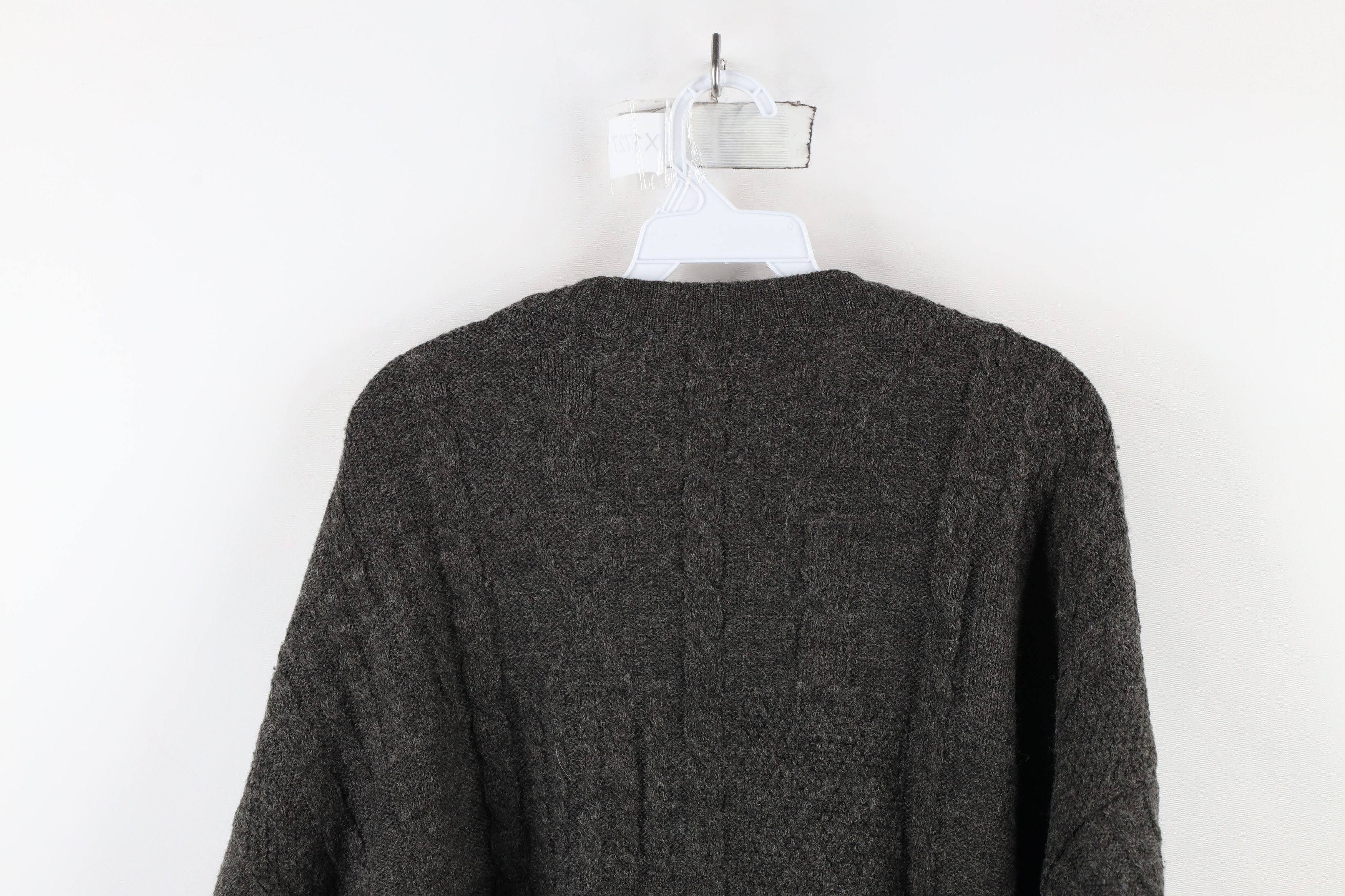 Vintage Vintage 90s Streetwear Blend Chunky Cable Knit Sweater Gray Size US M / EU 48-50 / 2 - 9 Thumbnail