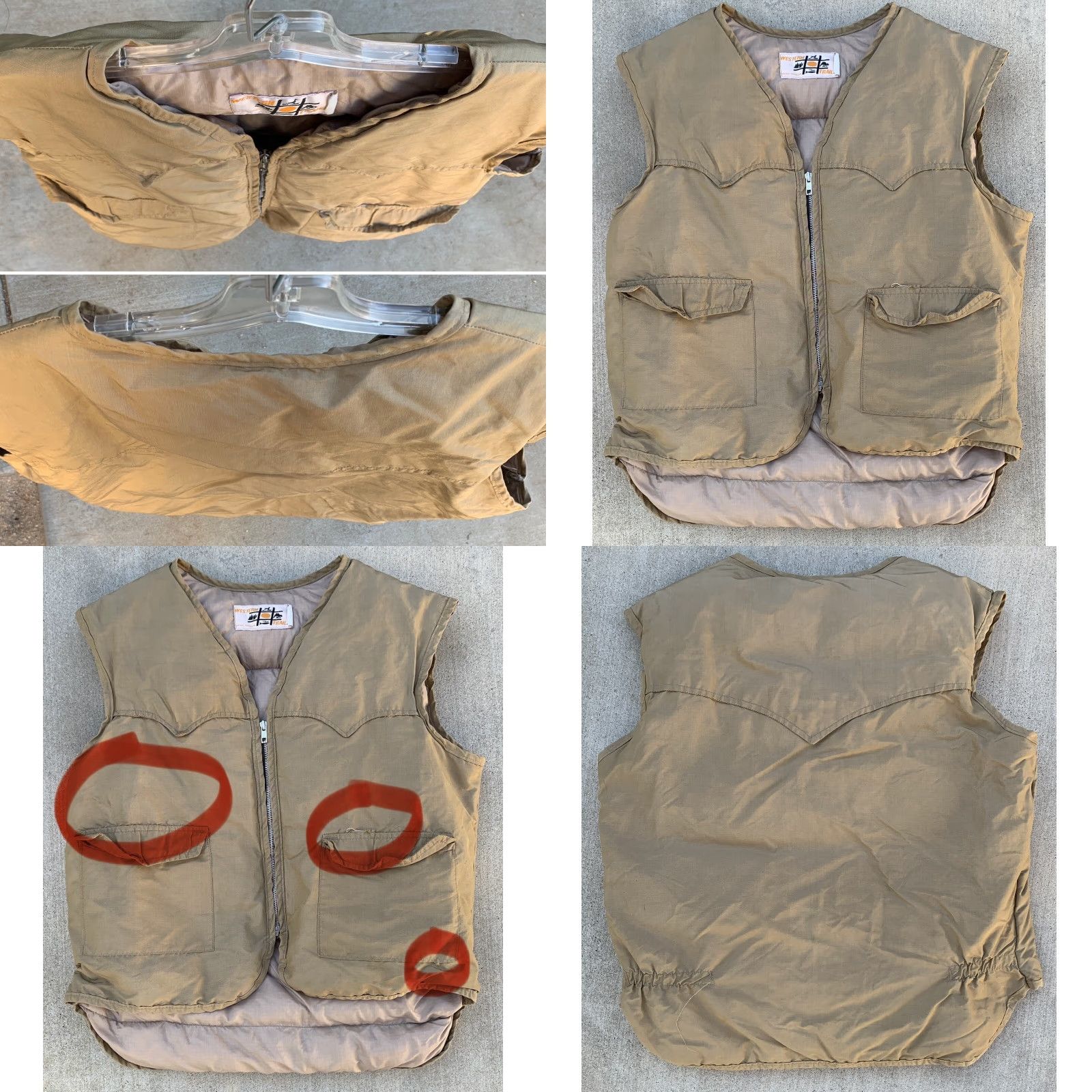 Rails VINTAGE Western Trails Bend Oregon Puffer Vest Cowboy Down Camping Maybe Size L Beige Nylon Rockabilly Casual Mens Size US L / EU 52-54 / 3 - 9 Thumbnail
