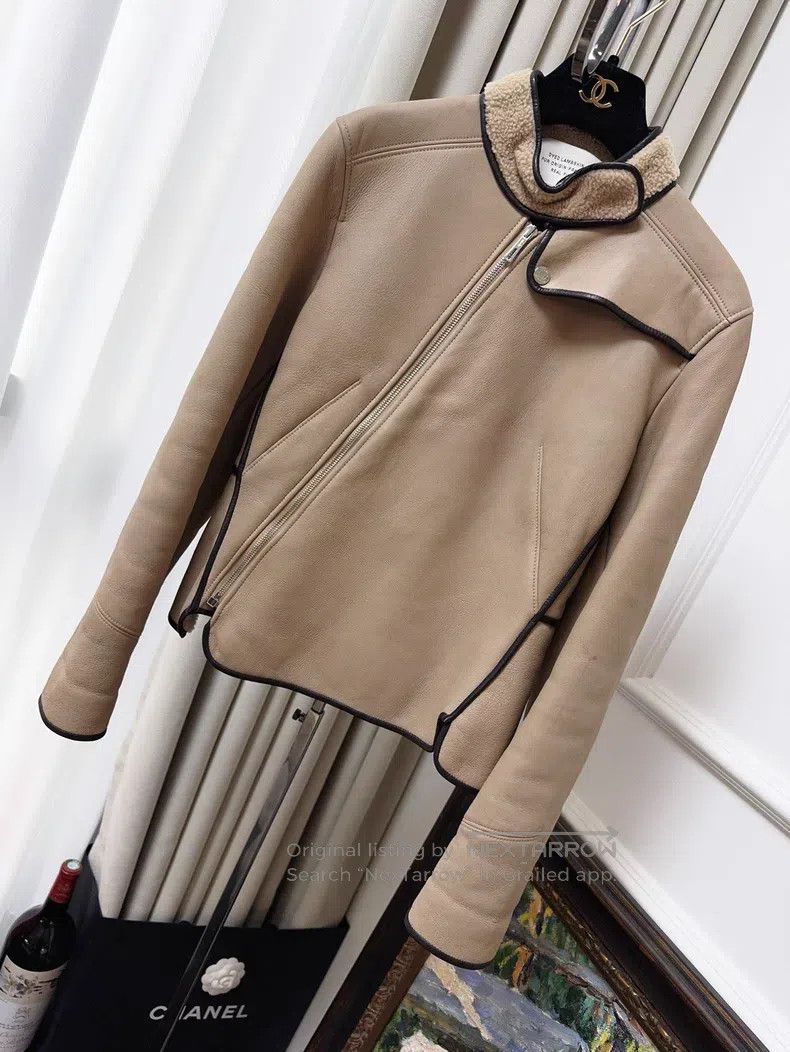Hermes Hermes Beige and Light Brown Fur and Leather Jacket Size XS / US 0-2 / IT 36-38 - 1 Thumbnail