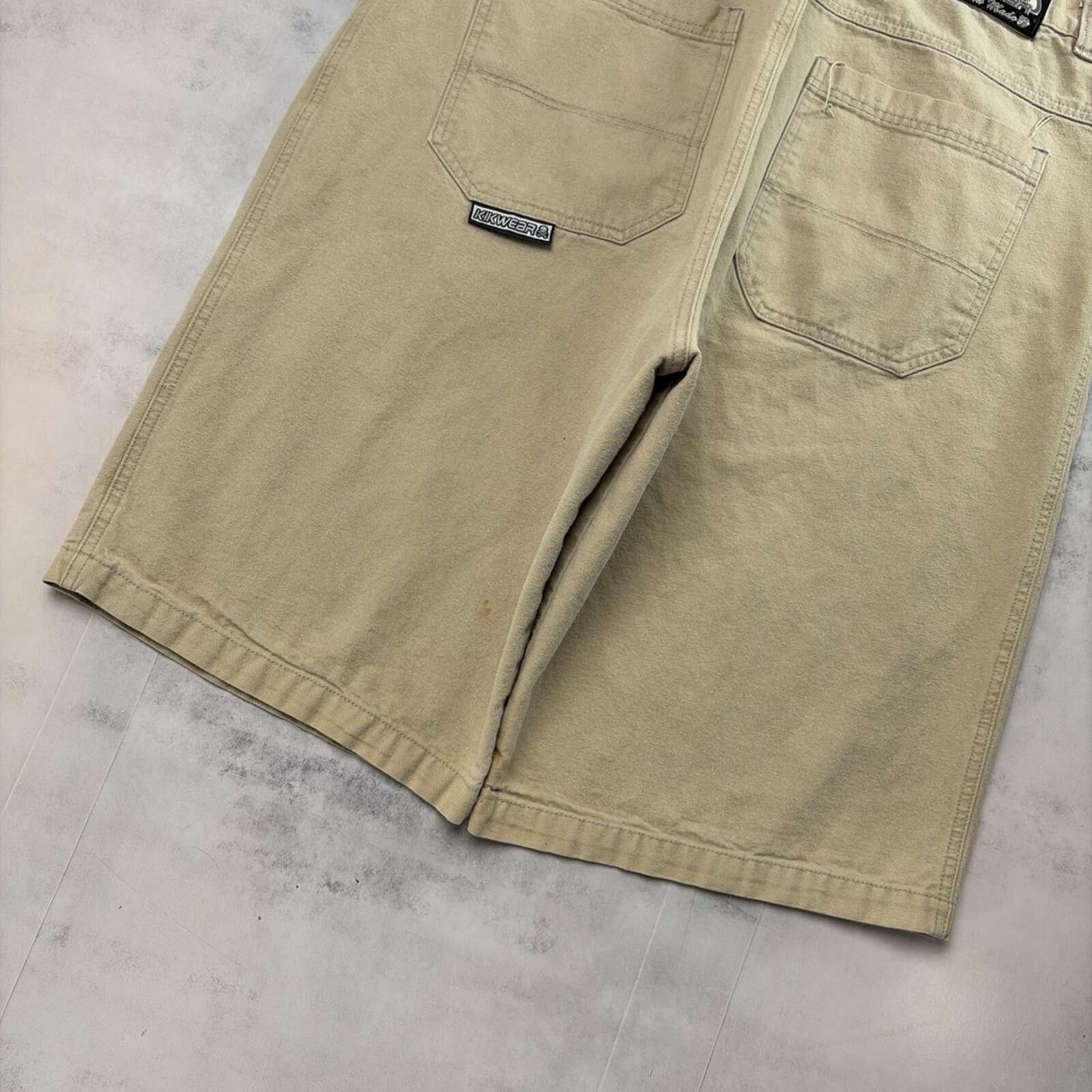 Other Y2K Beige Kikwear Grunge Baggy Skater Denim Jorts Size US 38 / EU 54 - 4 Thumbnail
