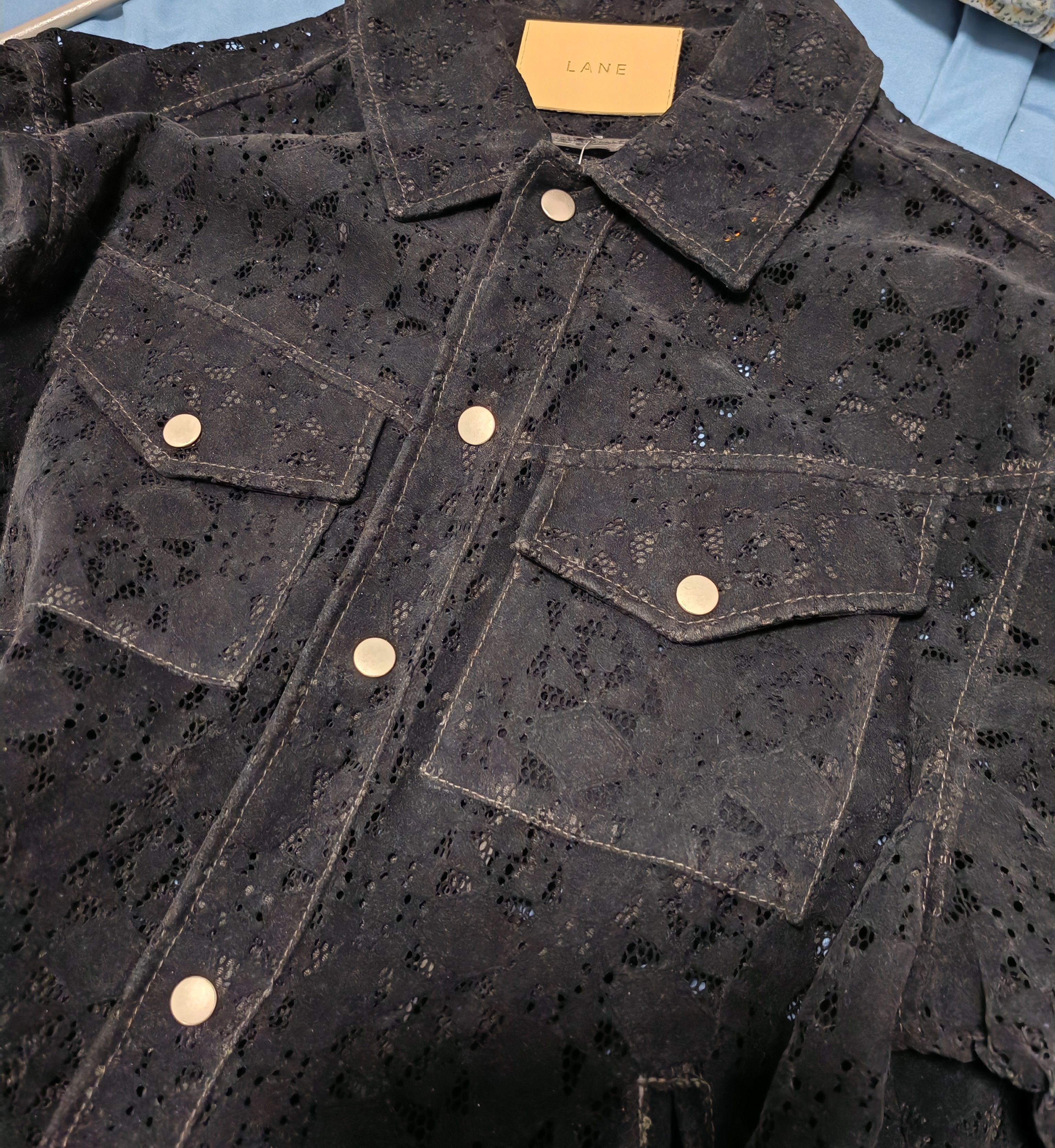 Other Korean Brand LANE Perforated Laser Cut Trucker Jacket Size US M / EU 48-50 / 2 - 5 Thumbnail