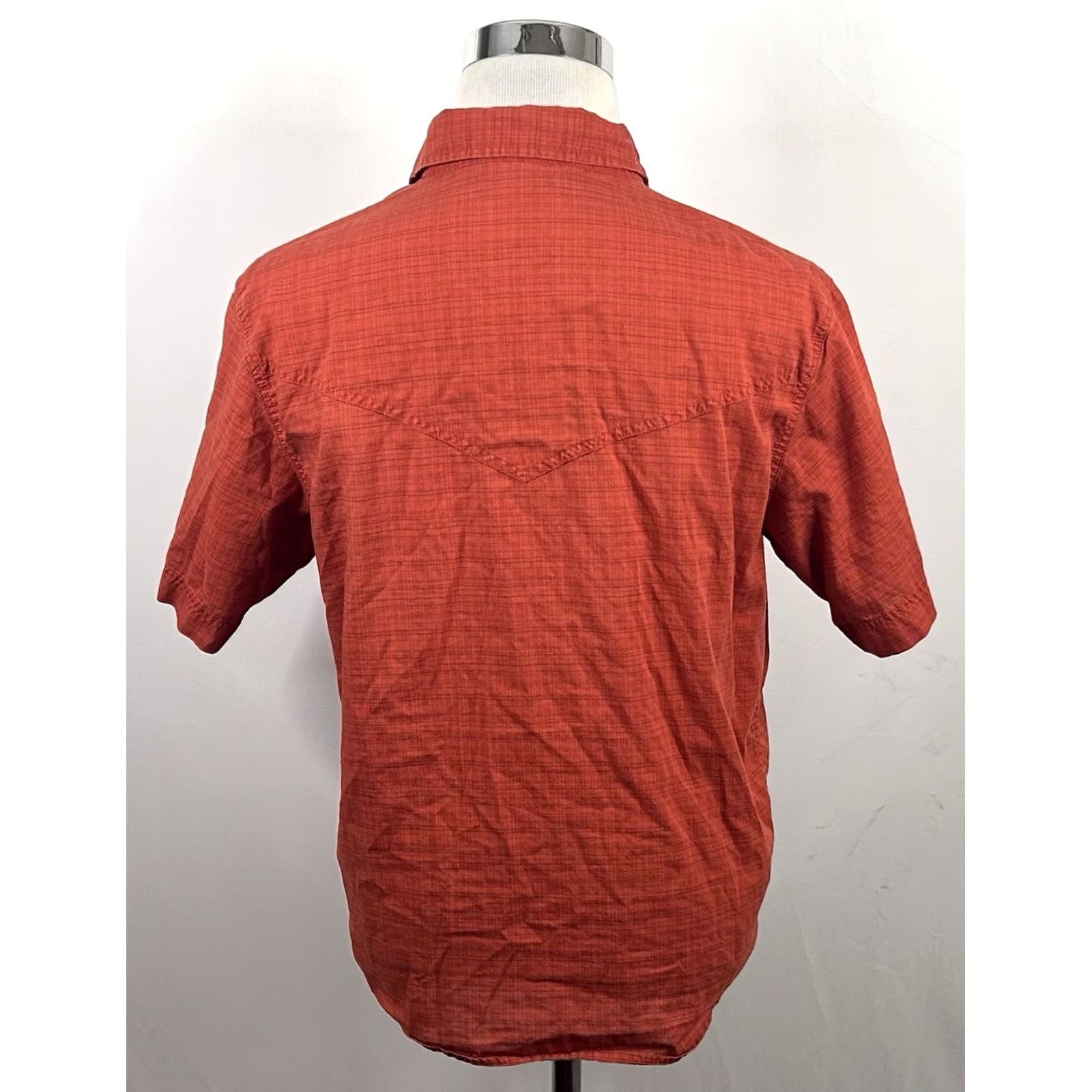 Mountain Hardwear Mountain Hardwear Orange Plaid Cotton Blend Short Sleeve Outdoor Shirt Medium Size US M / EU 48-50 / 2 - 4 Thumbnail