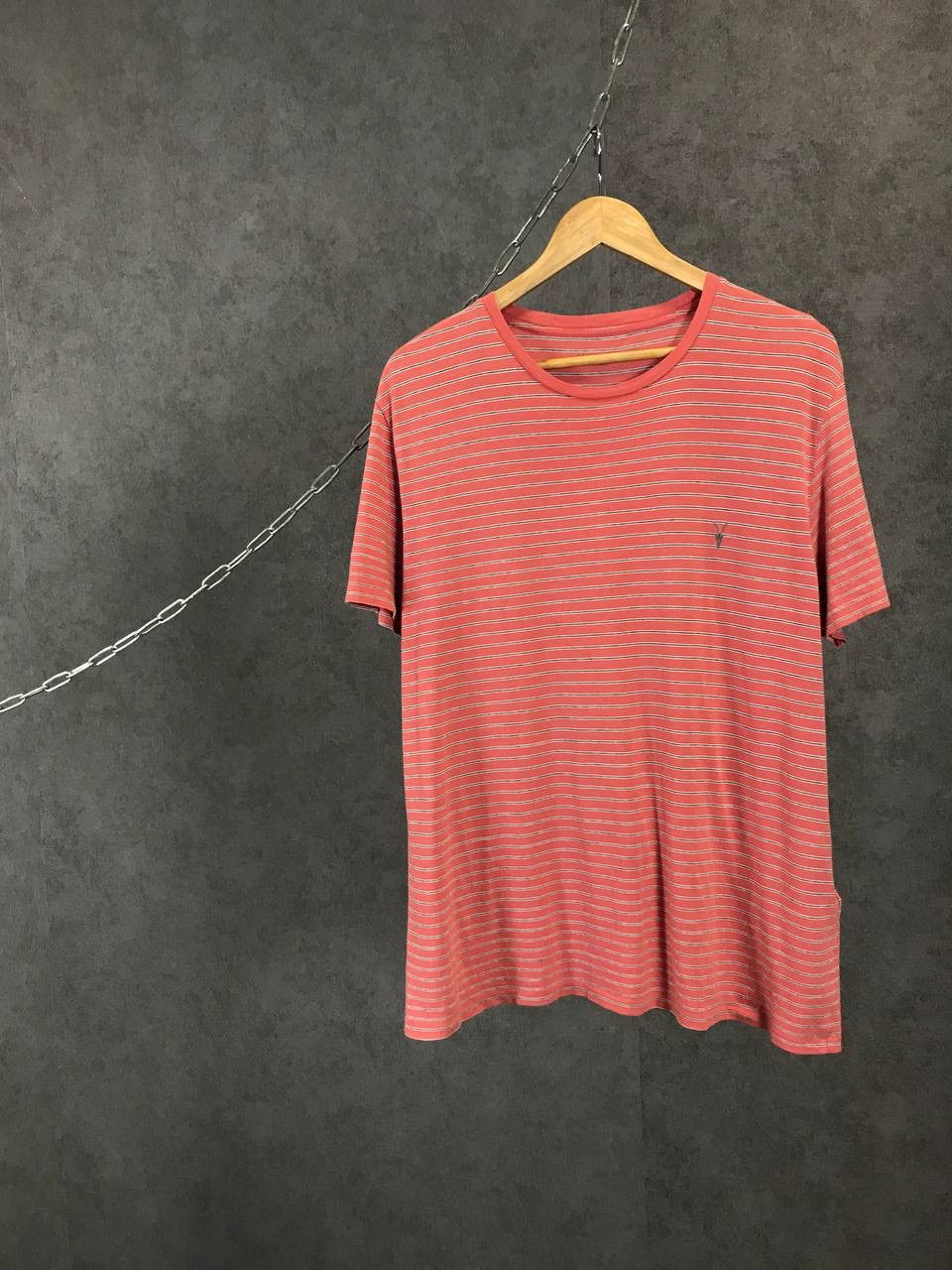 Allsaints Allsaints striped logo designer tee Size US XL / EU 56 / 4 - 1 Thumbnail