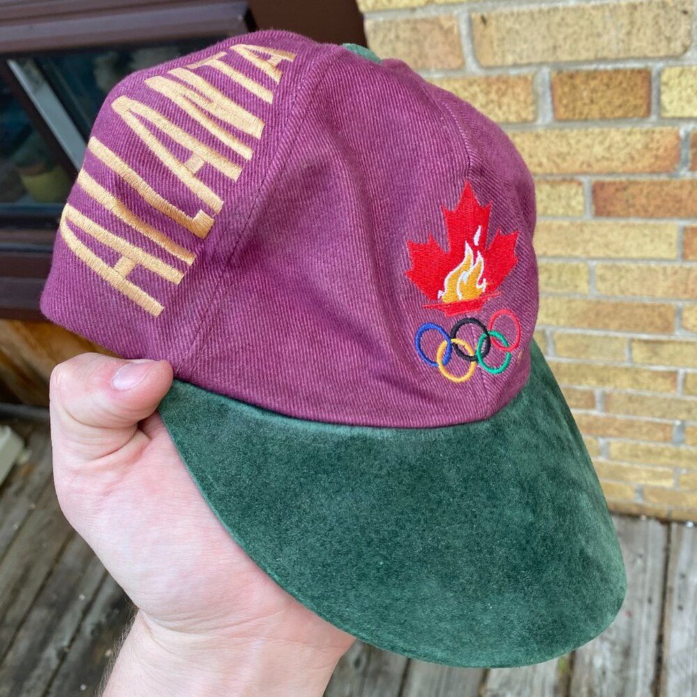 USA Olympics Vintage 1996 Atlanta Olympics Embroidered Hat Velvet Size ONE SIZE - 1 Thumbnail