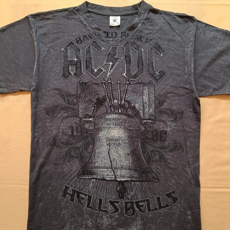 AC/DC AC/DC Hells Bells Gray Tshirt M Band Tee Big Graphic Print Size US M / EU 48-50 / 2 - 4 Thumbnail