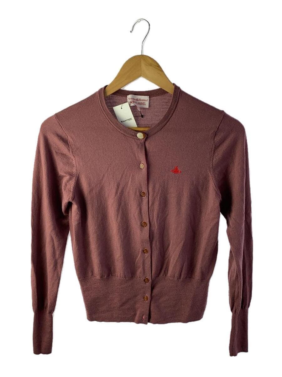 image of Vivienne Westwood Orb Wool Cardigan in Pink Red, Women's (Size Large)