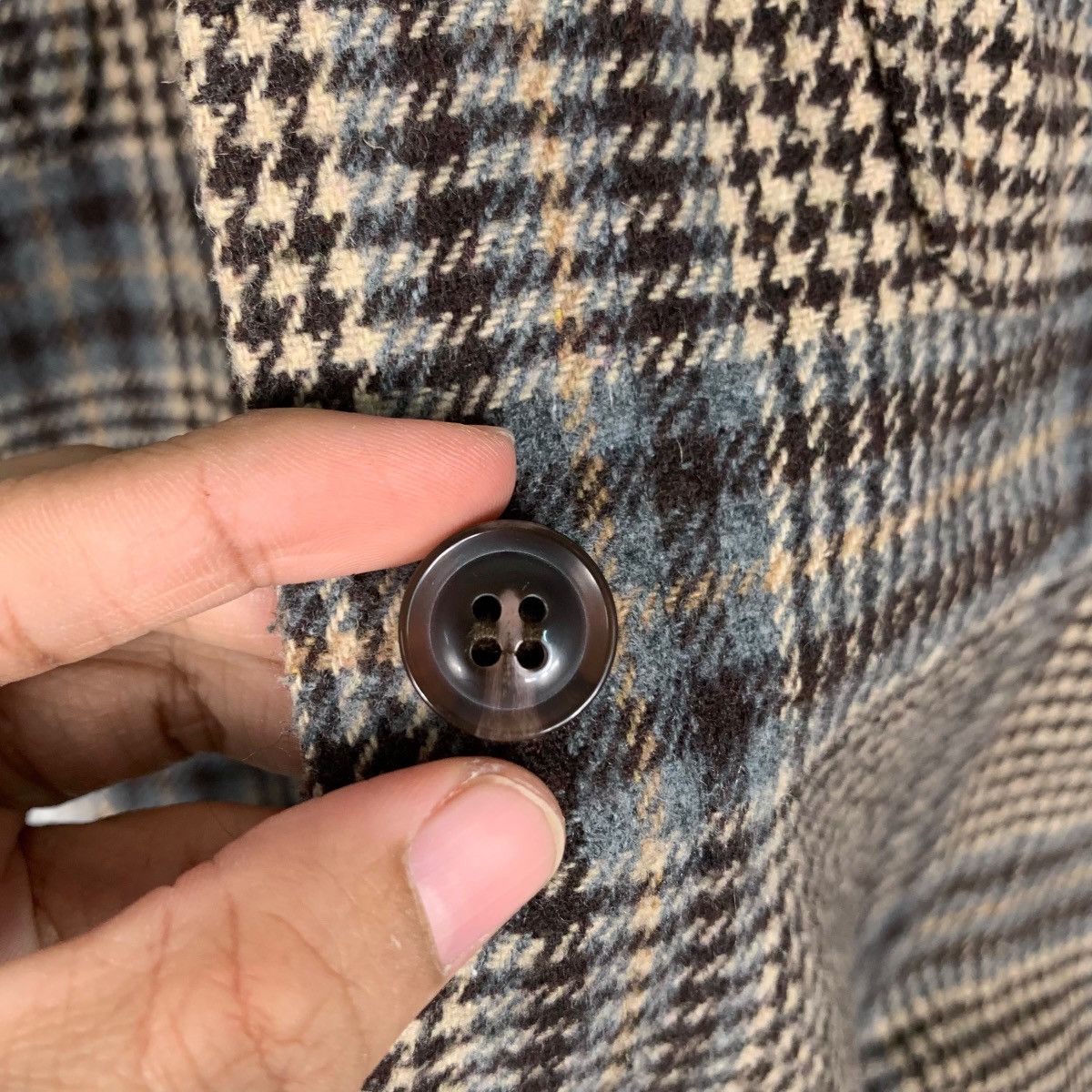 Japanese Brand ONE WAY Checked Button Casual Jacket #2129-C93 Size US M / EU 48-50 / 2 - 14 Thumbnail