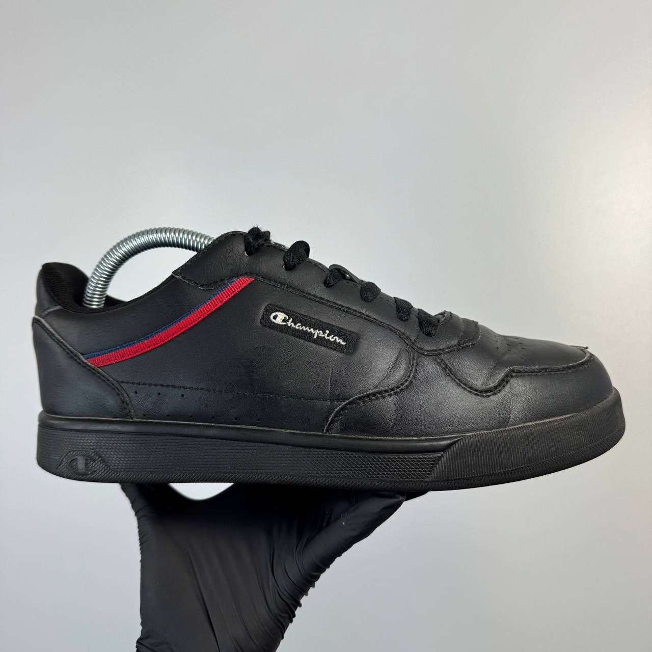 Champion Champion Black Leather Sneakers Mens Low Top Shoes EU 42 Size US 9 / EU 42 - 5 Thumbnail