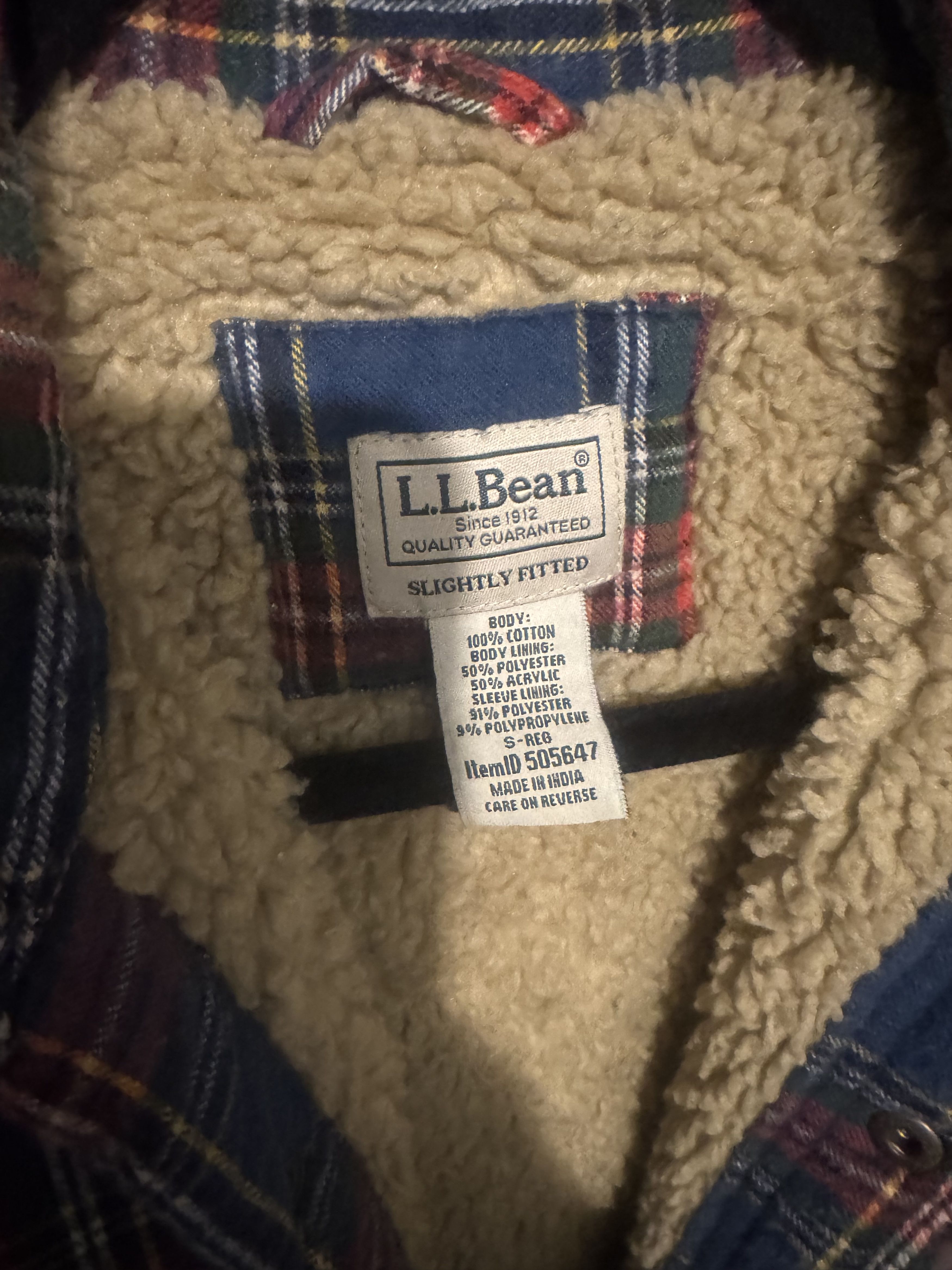 L.L. Bean L.L. Bean Sherpa-lined Scotch Plaid flannel shirt Size US S / EU 44-46 / 1 - 3 Thumbnail