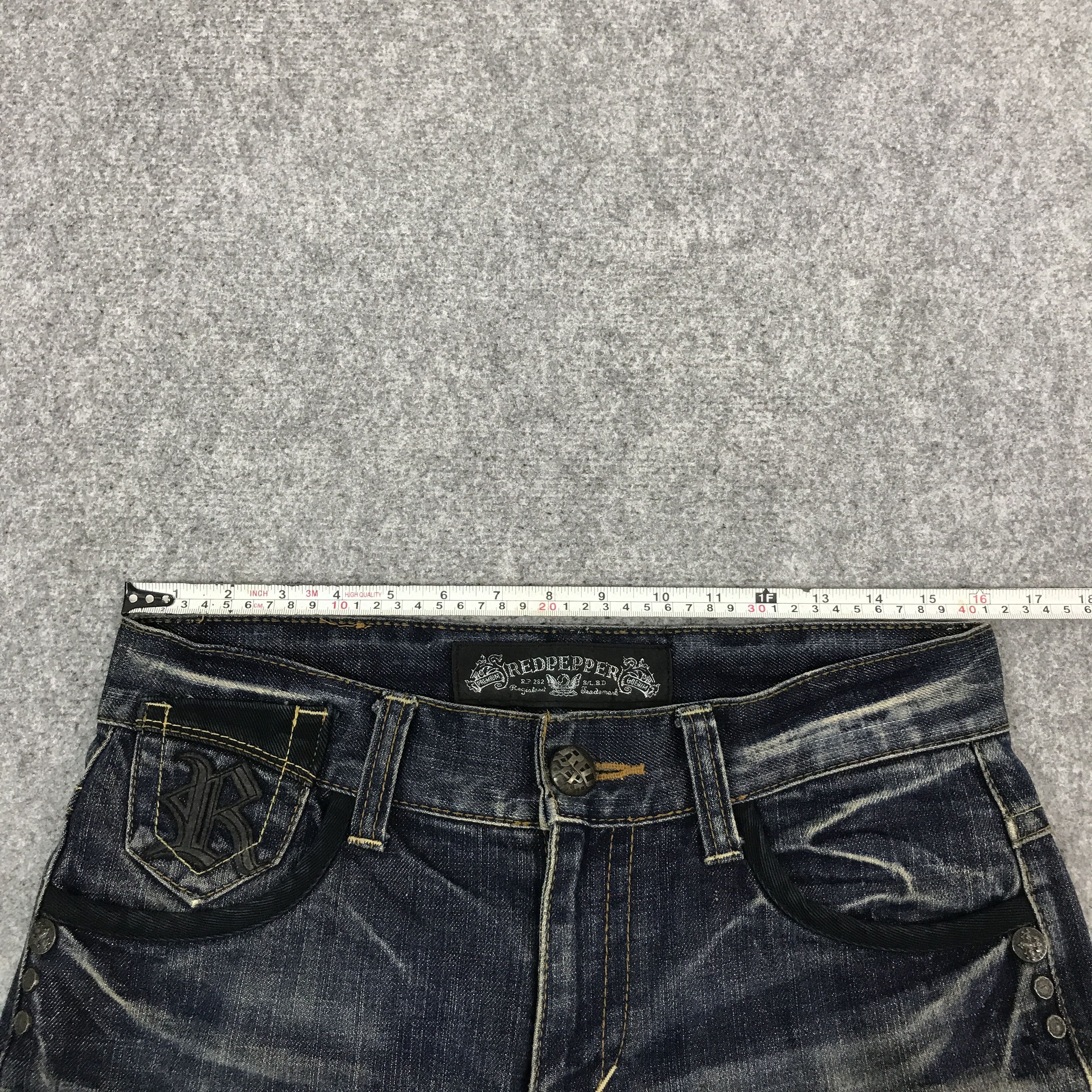 Japanese Brand JAPAN DESIGN RED PEPPER DENIM JEANS PANTS Size US 30 / EU 46 - 9 Thumbnail