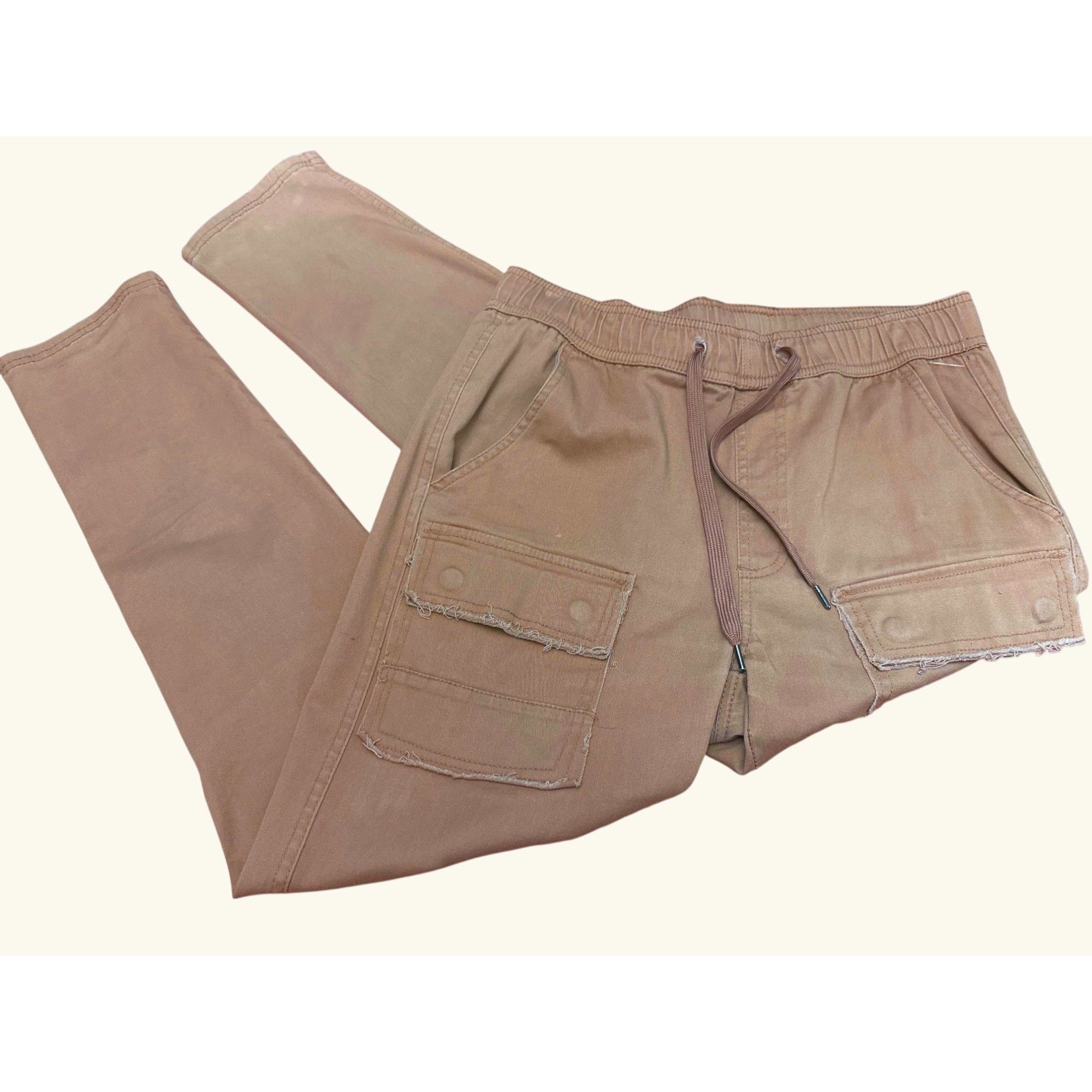 CSG CCC Moto Cargo Jogger Pants Drawstring Waist Khaki Color CSG Size US 27 - 3 Thumbnail