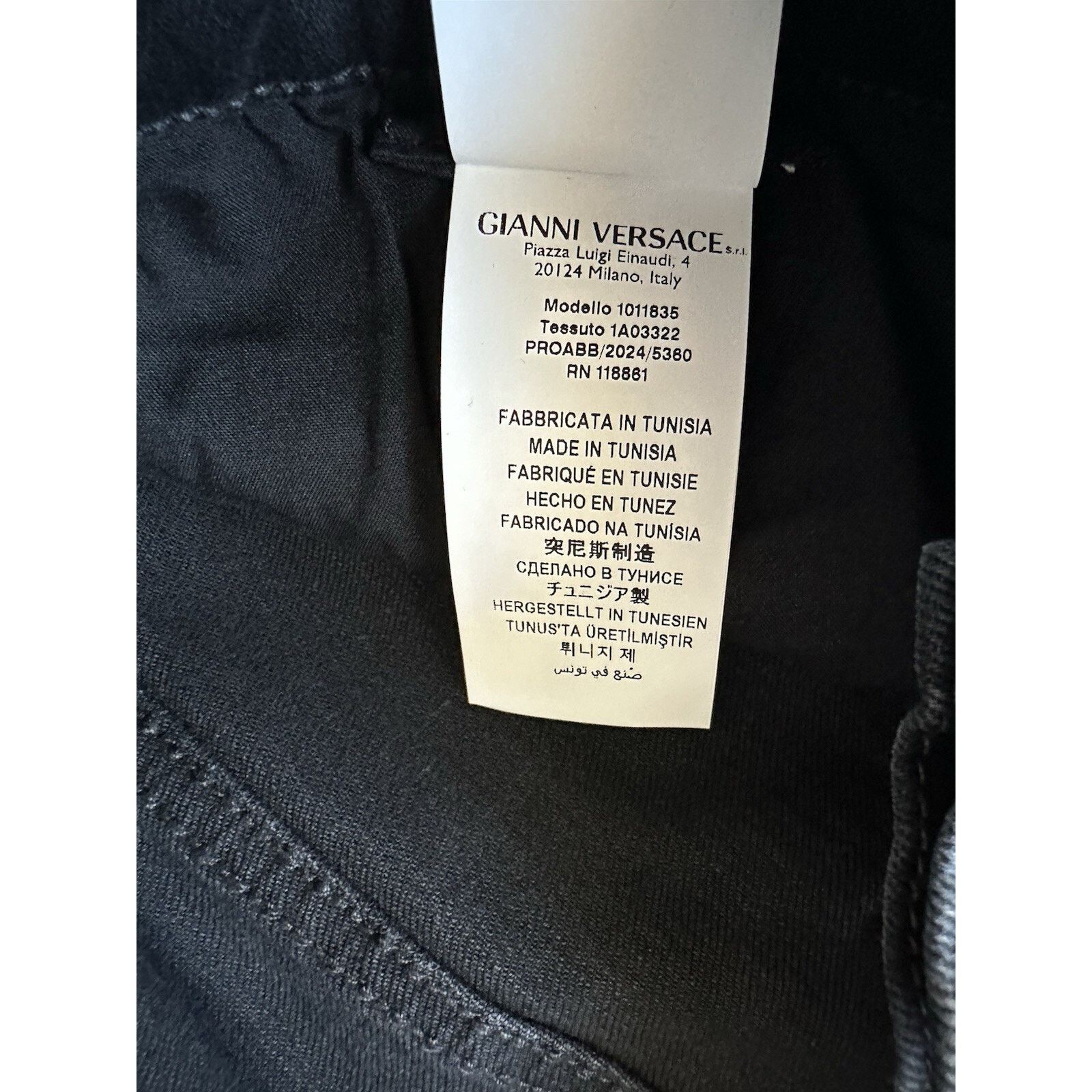 Versace Versace Men’s Black Stretch Stone Washed Jeans 32 US 1011835 Size US 32 / EU 48 - 15 Thumbnail