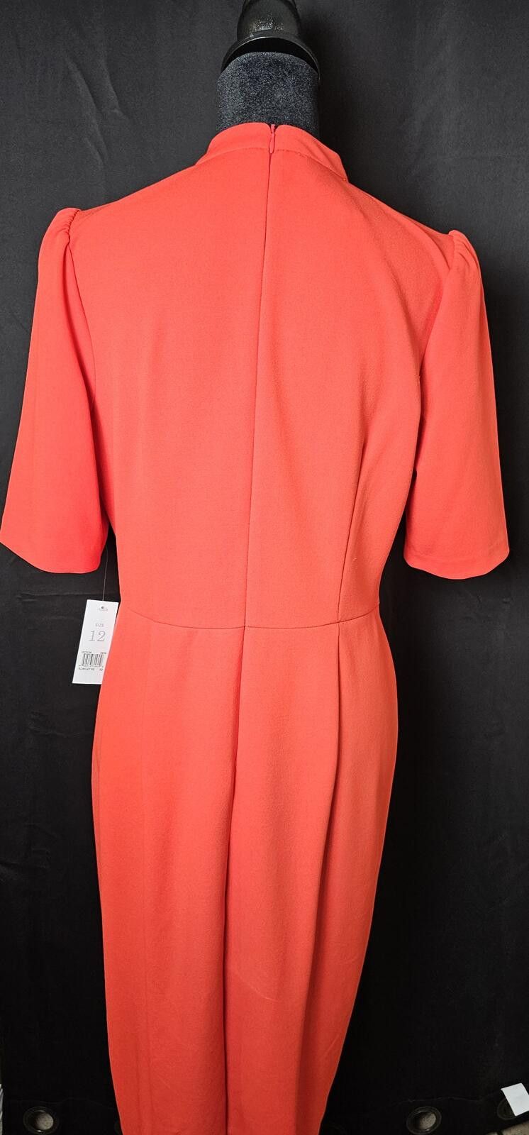 Other NWT Donna Morgan Dress Red Womens Size 12 Neck Tie Detail Size XL / US 12-14 / IT 48-50 - 4 Thumbnail