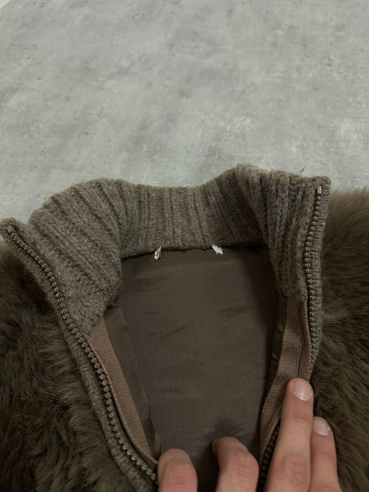 If Six Was Nine × Le Grande Bleu (L.G.B.) Japanese Vintage Lgb Style Fur Zip Sweater Y2K Size L / US 10 / IT 46 - 10 Thumbnail