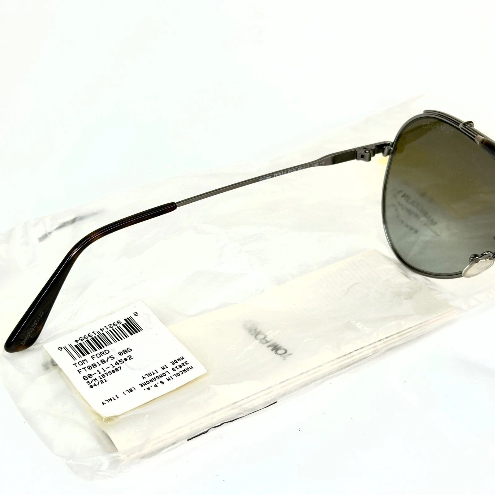 Tom Ford TOM FORD HOLDEN TF818 08G Gray Aviator Sunglasses 818 FT0818 Size ONE SIZE - 9 Thumbnail