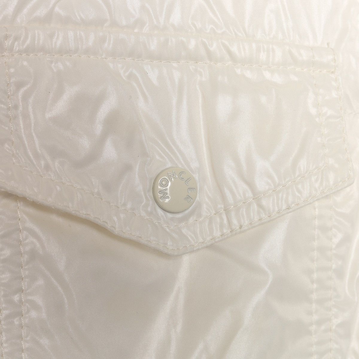 Moncler Moncler Vintage Cream White Nylon Jacket Hooded Size L / US 10 / IT 46 - 12 Thumbnail