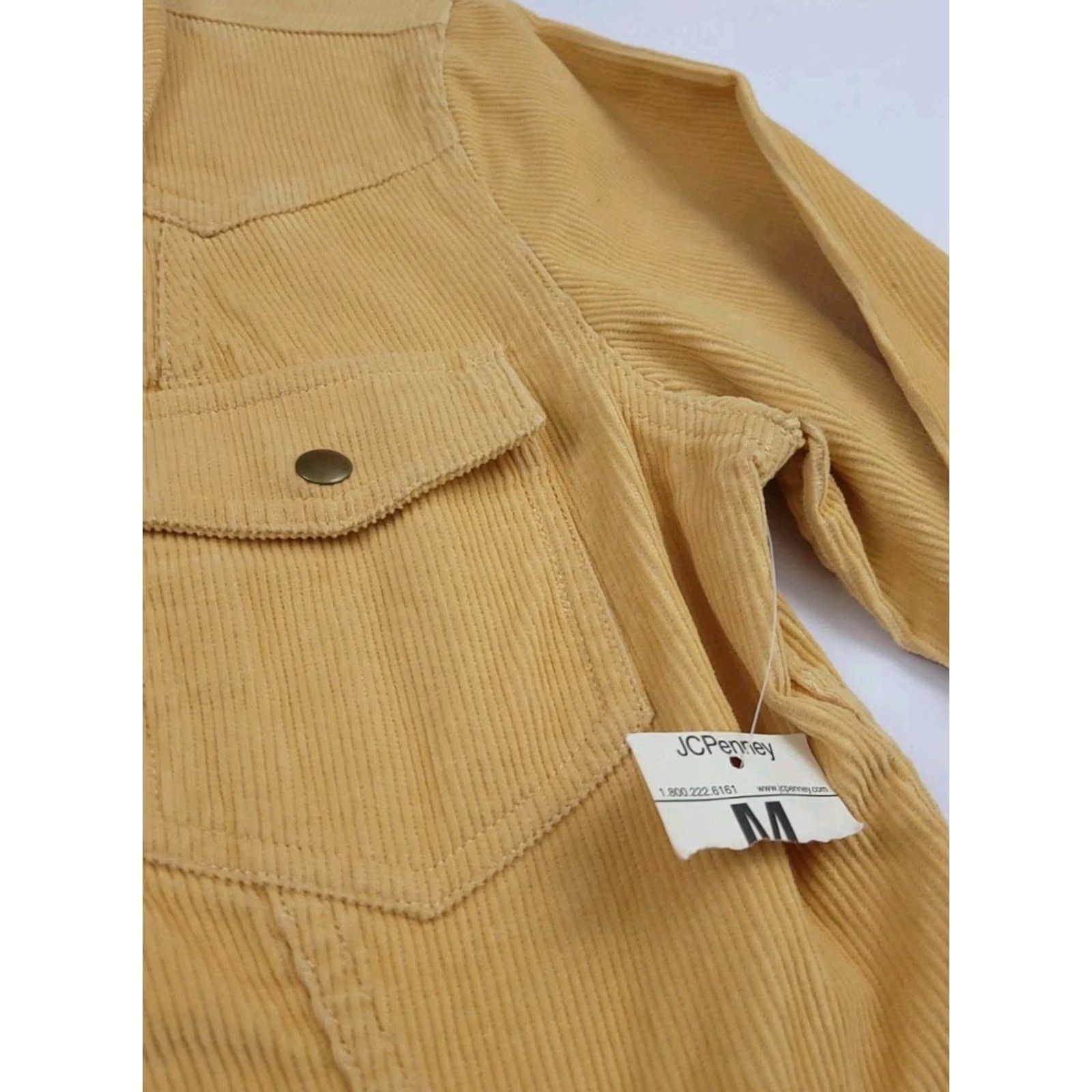Vintage Vintage Arizona Y2k Corduroy Zip Lightweight Jacket Deadstock NWT Western Yellow Size M / US 6-8 / IT 42-44 - 4 Thumbnail