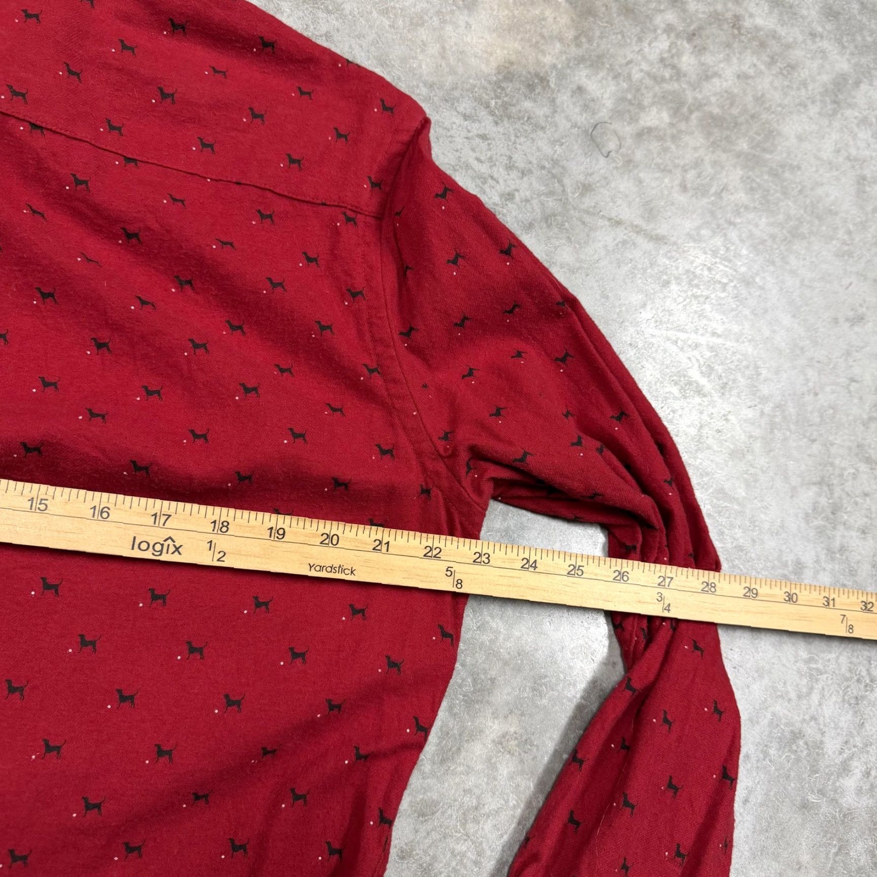 Chaps Chaps Shirt Mens M Red Dog Print Flannel Button-Down Long Sleeve Casual Size US M / EU 48-50 / 2 - 5 Thumbnail